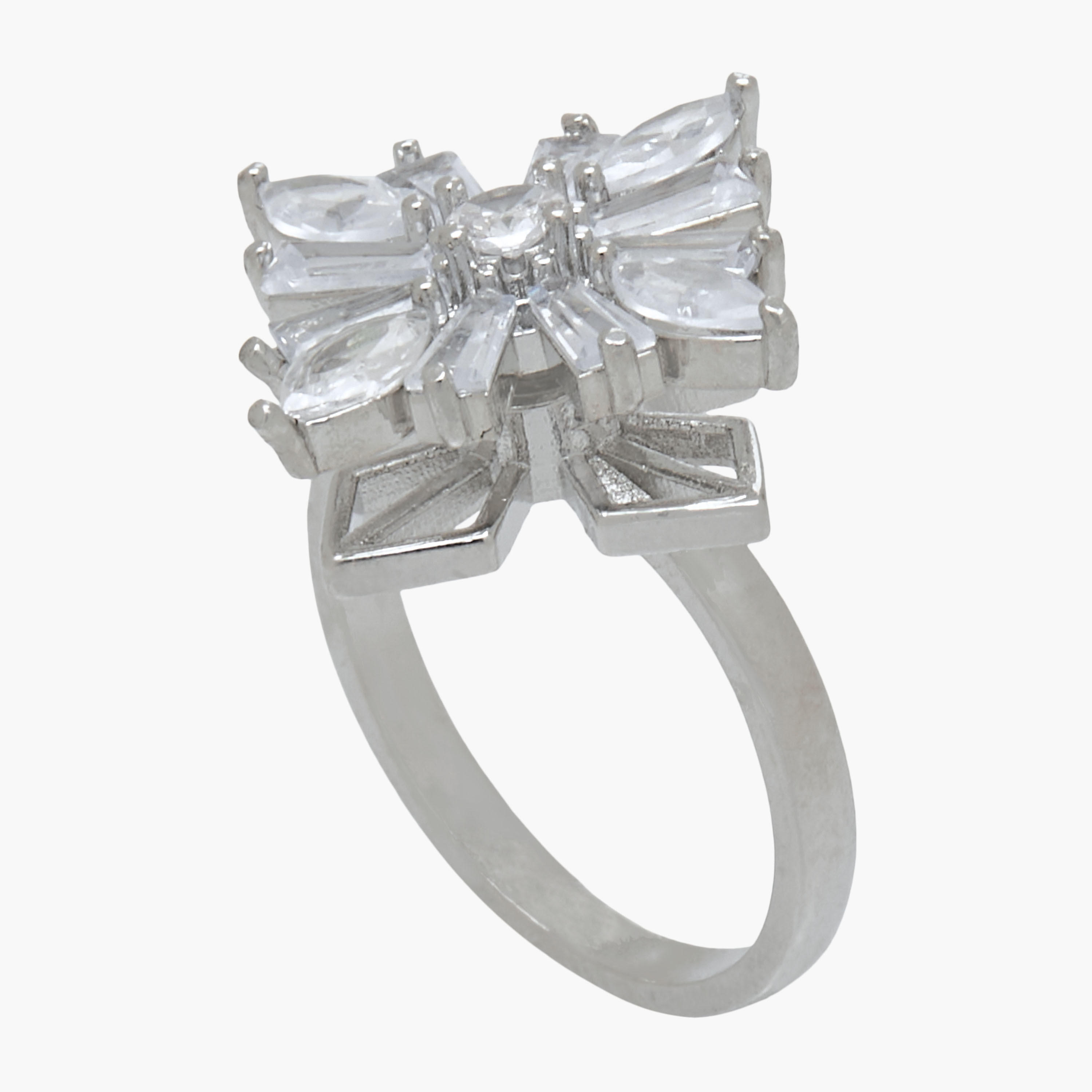 Metal Ring with Cubic Zirconia Embellishment-women-watchesandjewellery-jewellery-rings-image-1