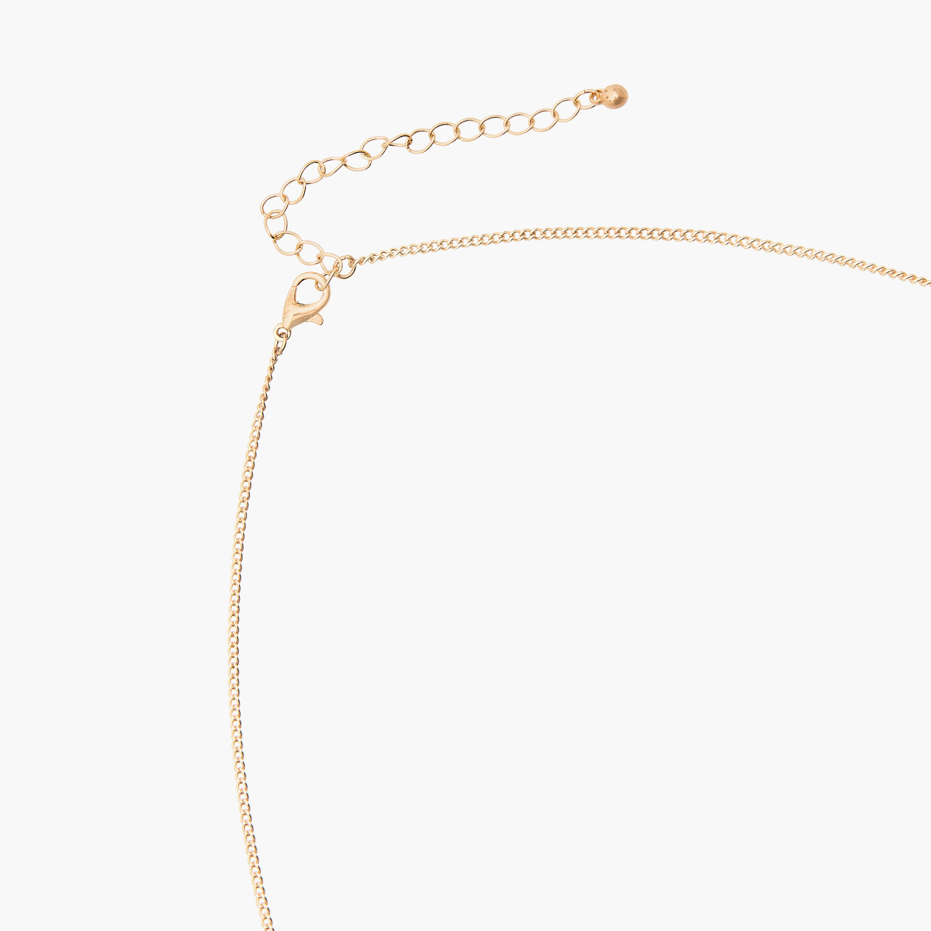 Metallic Floral Charm Necklace-women-watchesandjewellery-jewellery-necklacesandpendants-image-4