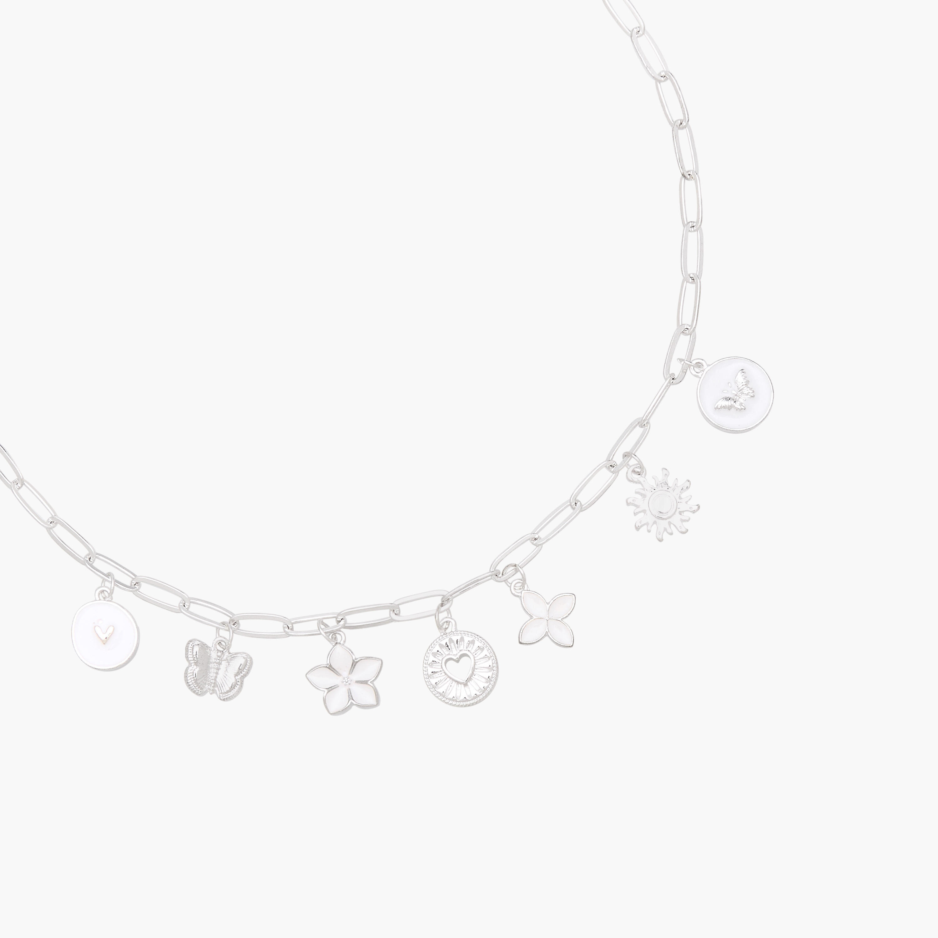 قلادة بلون فضي وزينة تعليقات-women-watchesandjewellery-jewellery-necklacesandpendants-image-2