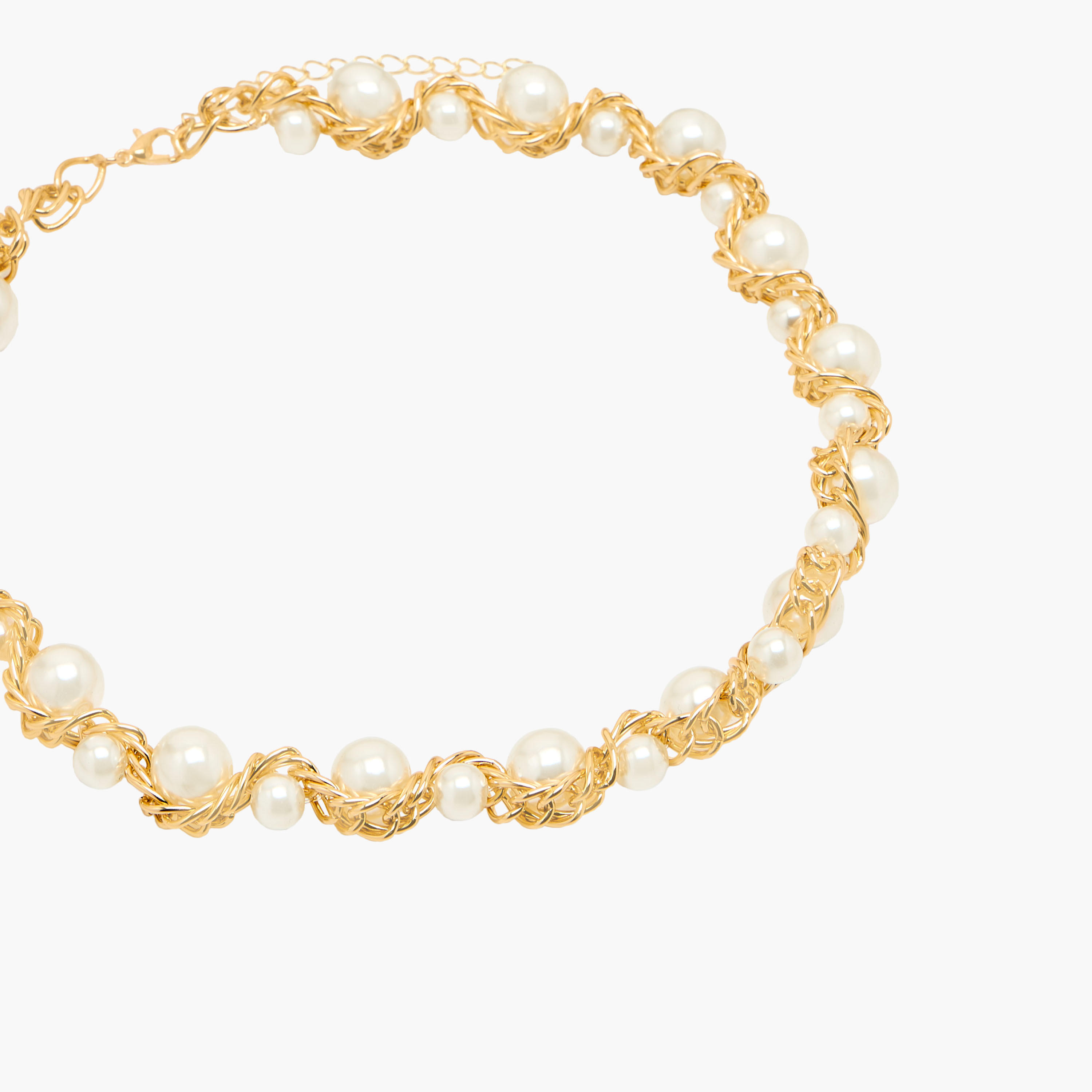 Metal Pearl Embellished Necklace-women-watchesandjewellery-jewellery-necklacesandpendants-image-2
