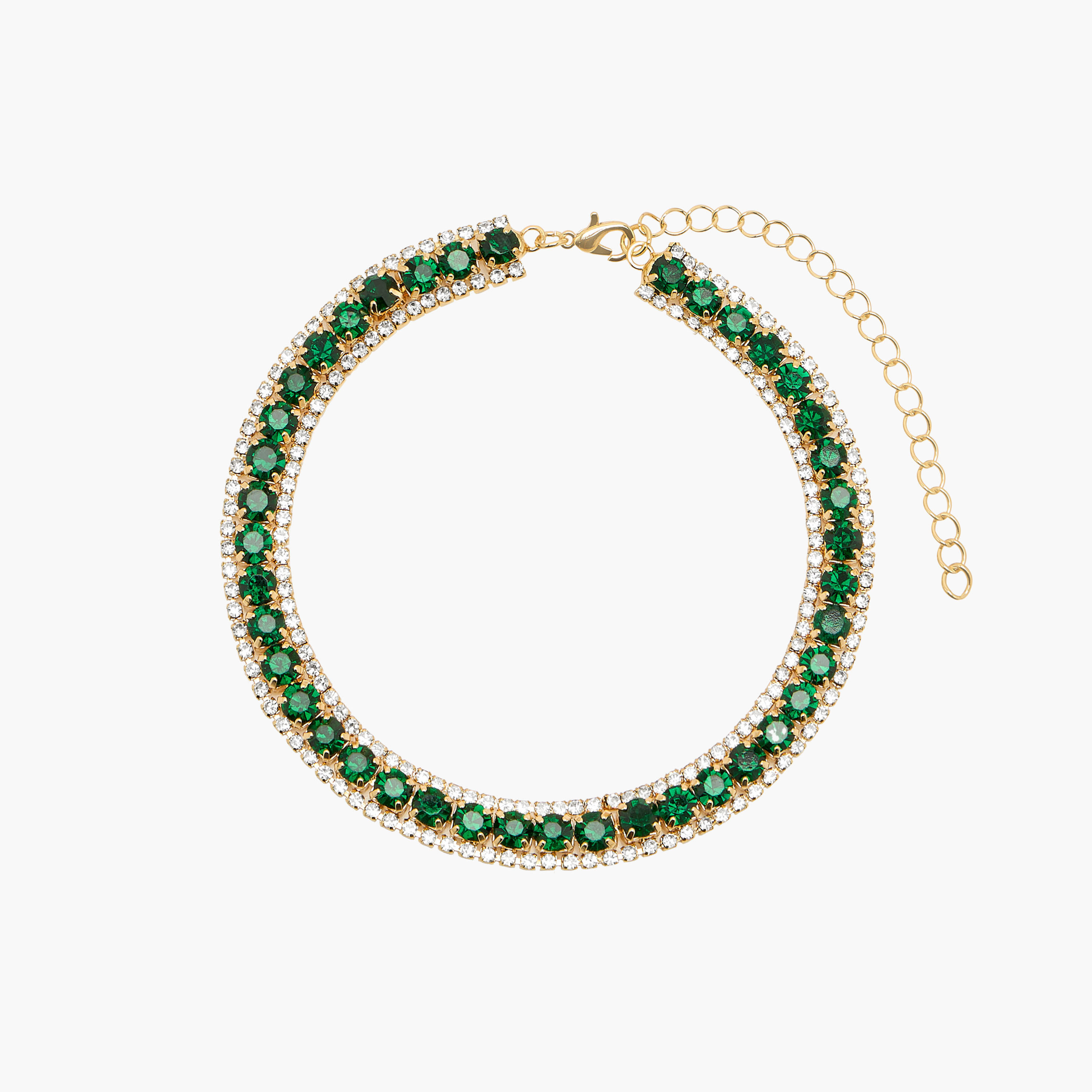 Set of 2 Diamante Embellished Metal Necklace and Earrings-women-watchesandjewellery-jewellery-jewellerysets-image-2