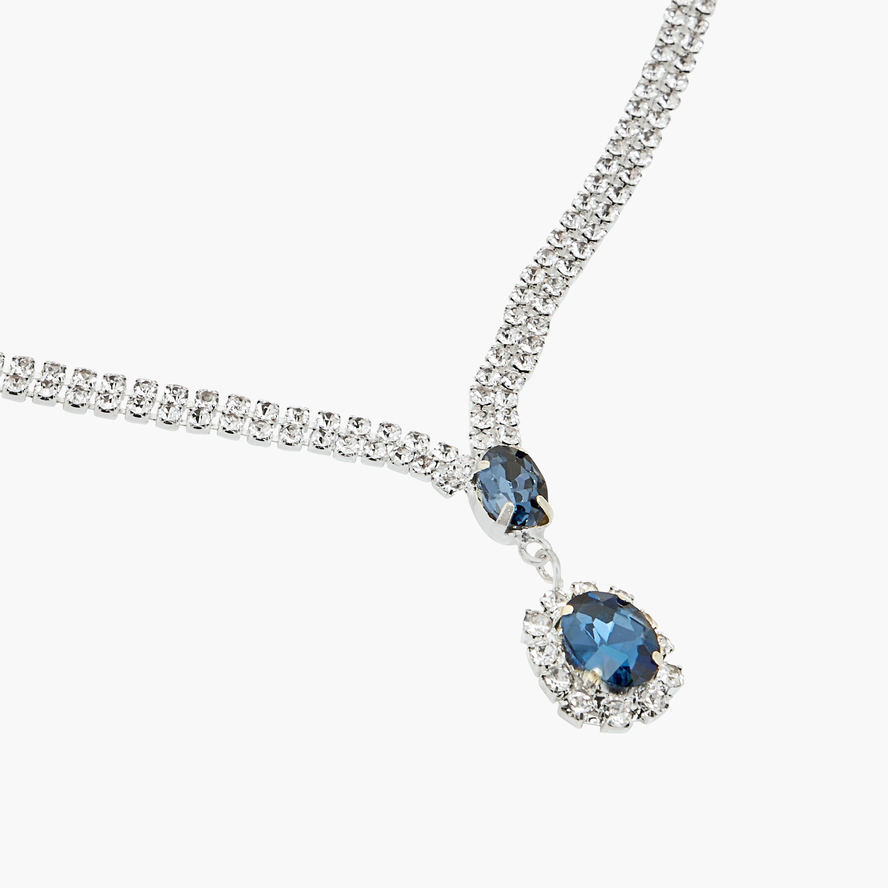 Set of 2 Cubic Zirconia Embellished Metal Necklace and Earrings-women-watchesandjewellery-jewellery-jewellerysets-image-5