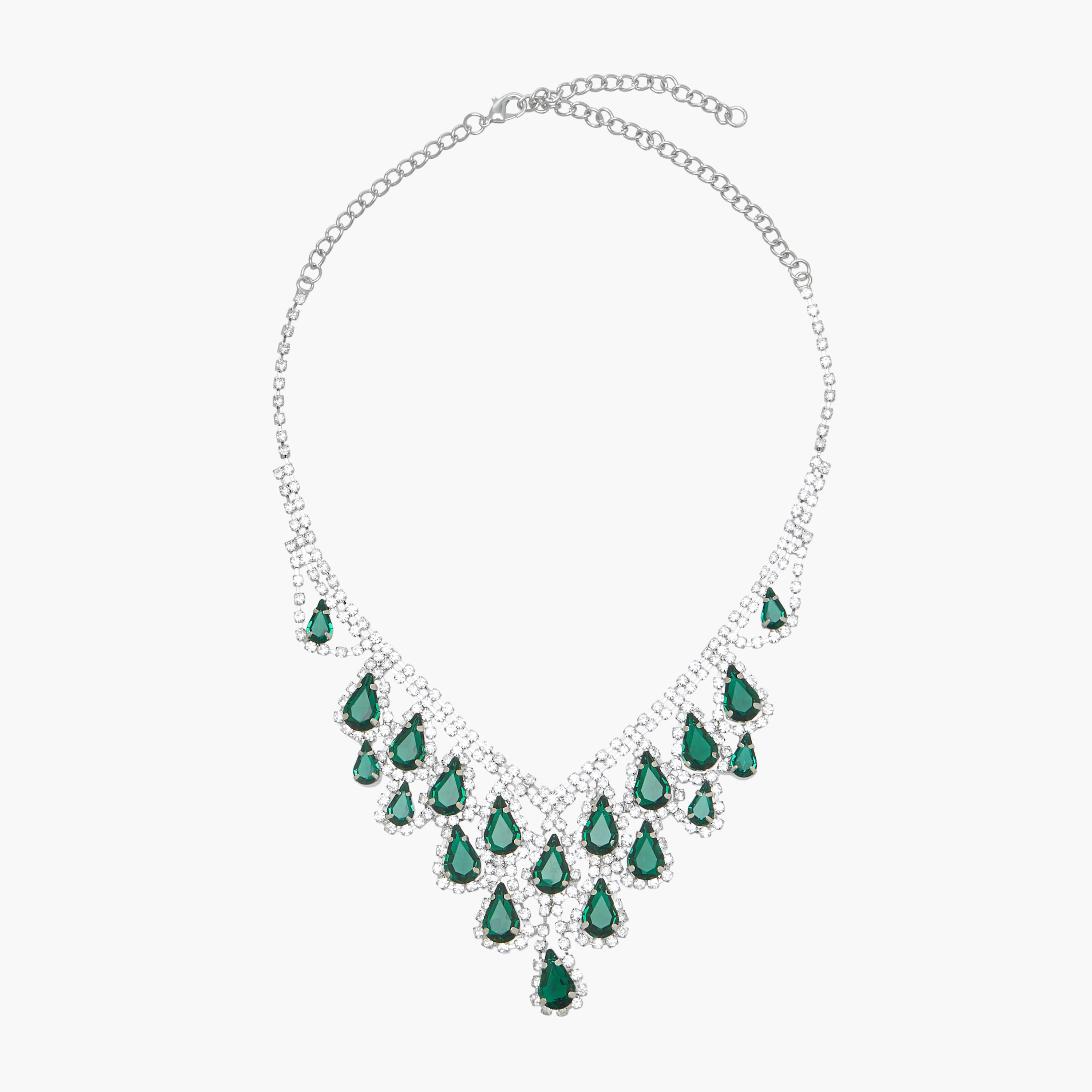 Set of 2 - Stone Embellished Pendant Necklace and Earrings-women-watchesandjewellery-jewellery-jewellerysets-image-2