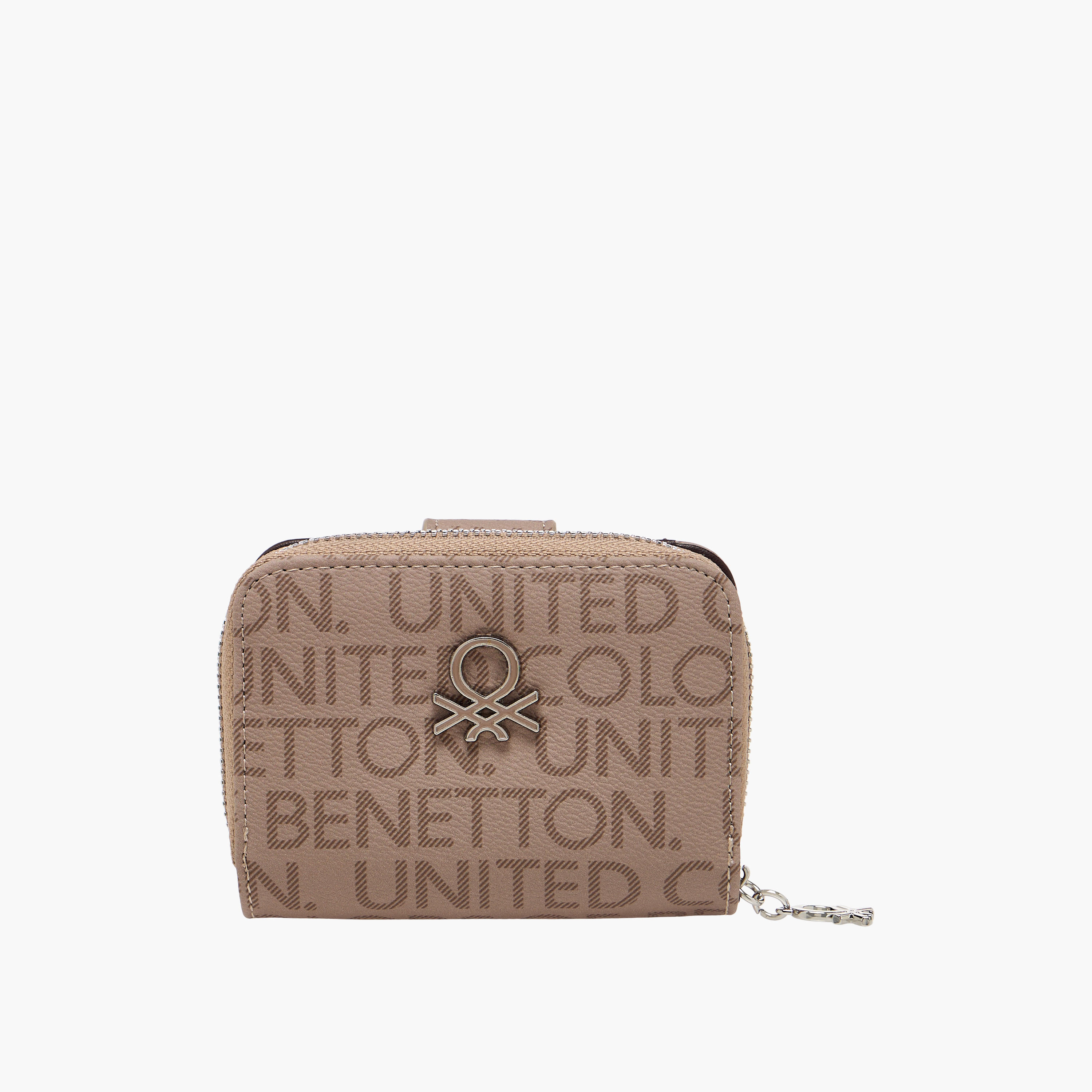 محفظة بسحاب إغلاق وبطبعات مونوجرام من يونايتد كلرز أوف بينيتون-women-bagsandwallets-wallets-image-1