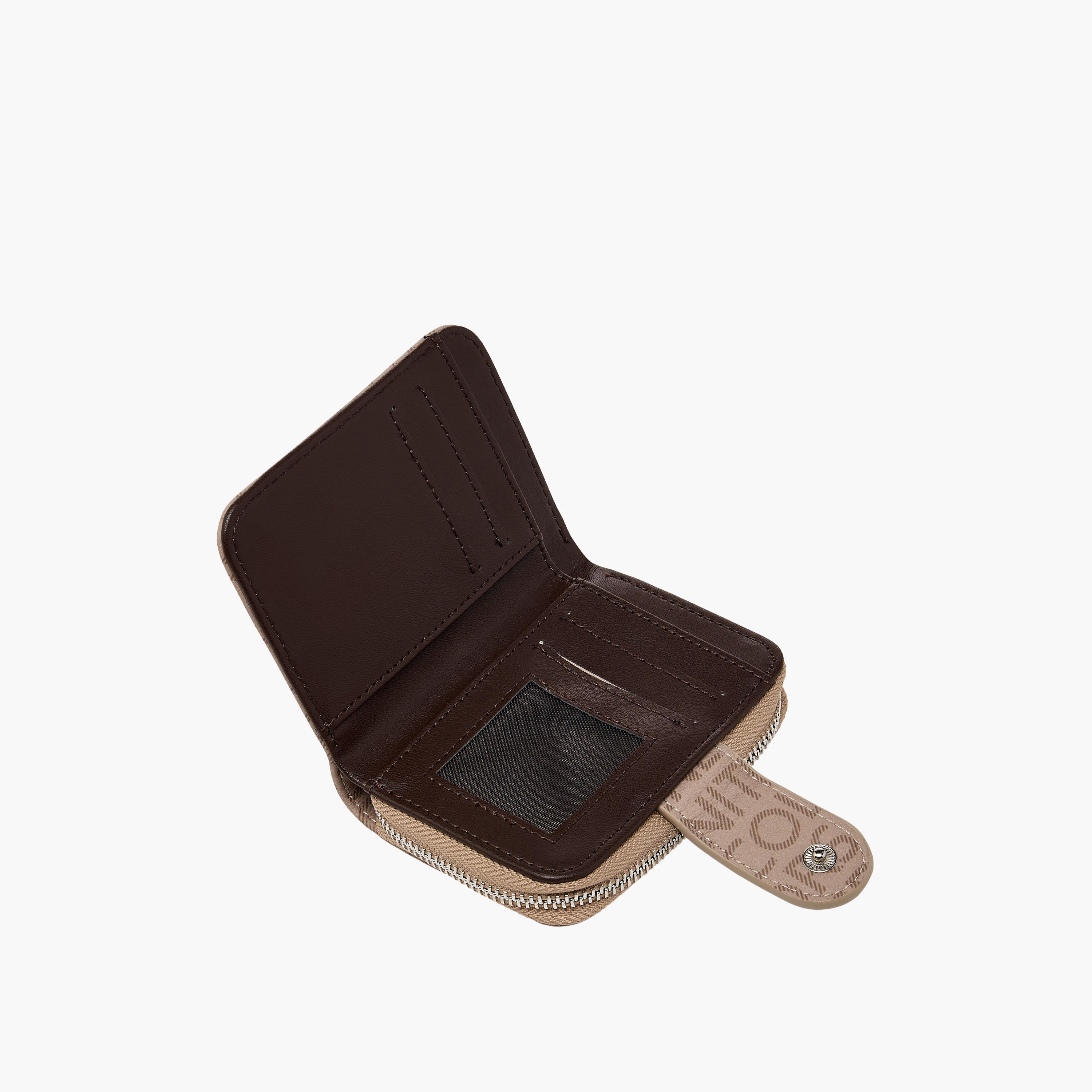 محفظة بسحاب إغلاق وبطبعات مونوجرام من يونايتد كلرز أوف بينيتون-women-bagsandwallets-wallets-image-6