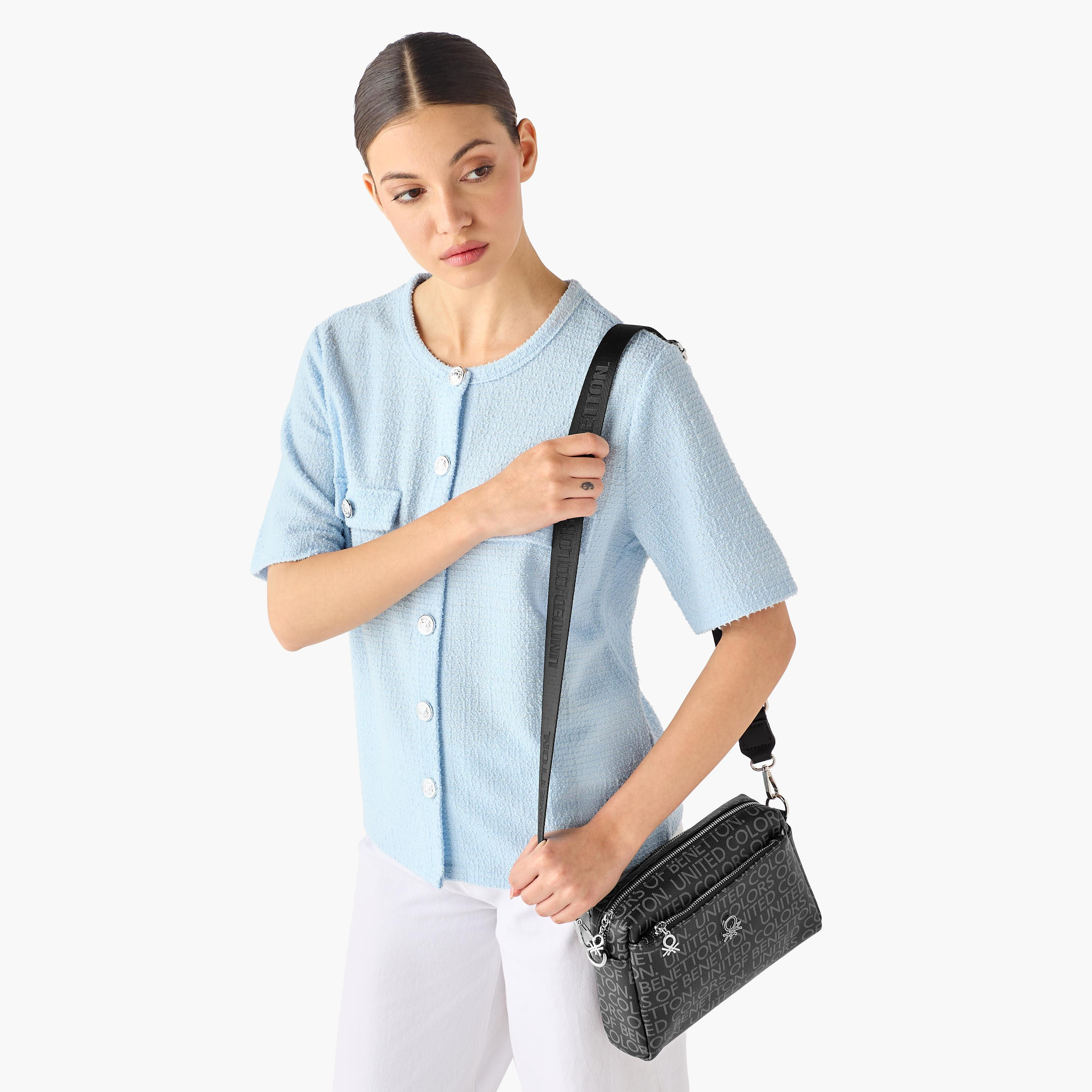 United Colors of Benetton Monogram Print Crossbody Bag with Detachable Strap-women-bagsandwallets-handbags-image-2