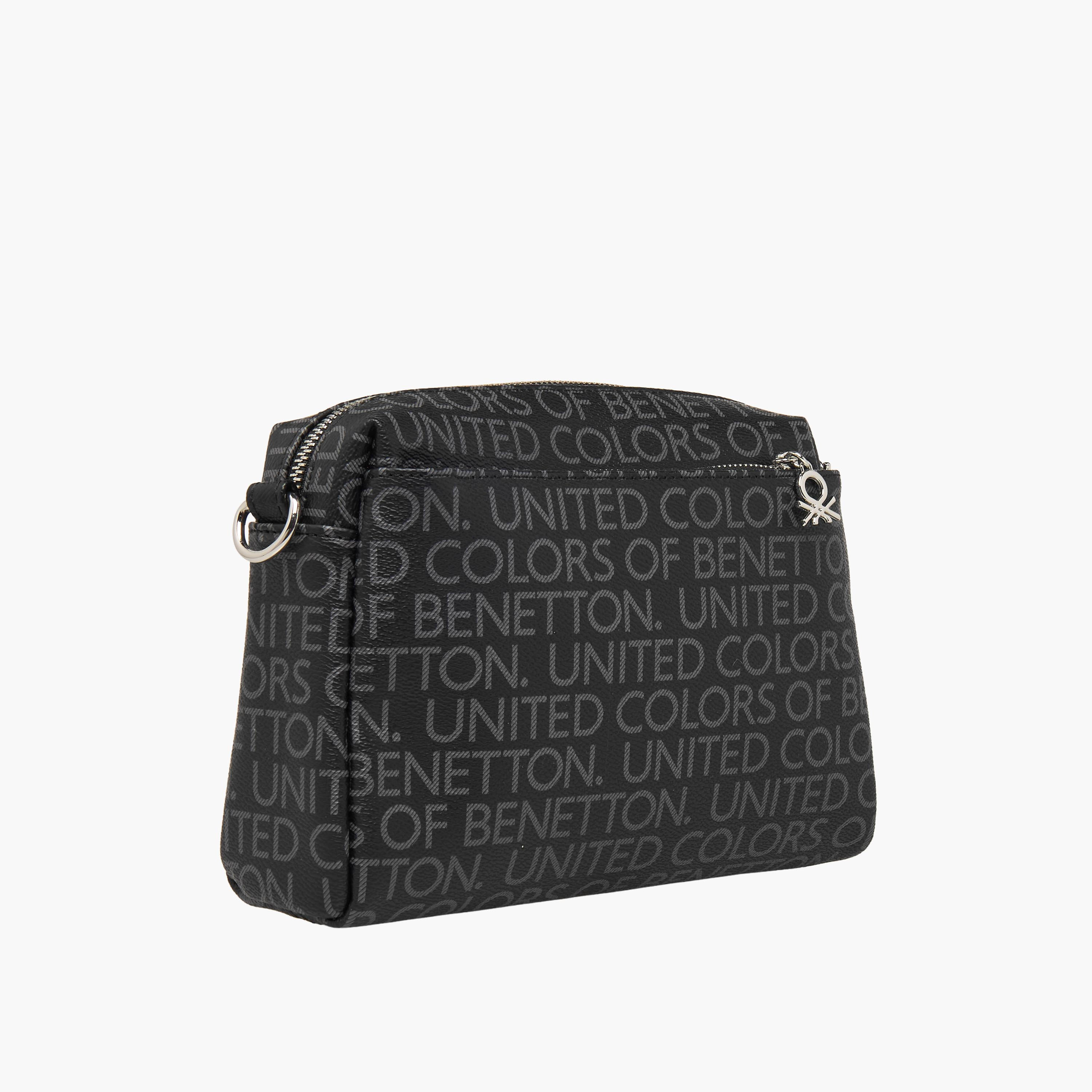 United Colors of Benetton Monogram Print Crossbody Bag with Detachable Strap-women-bagsandwallets-handbags-image-4