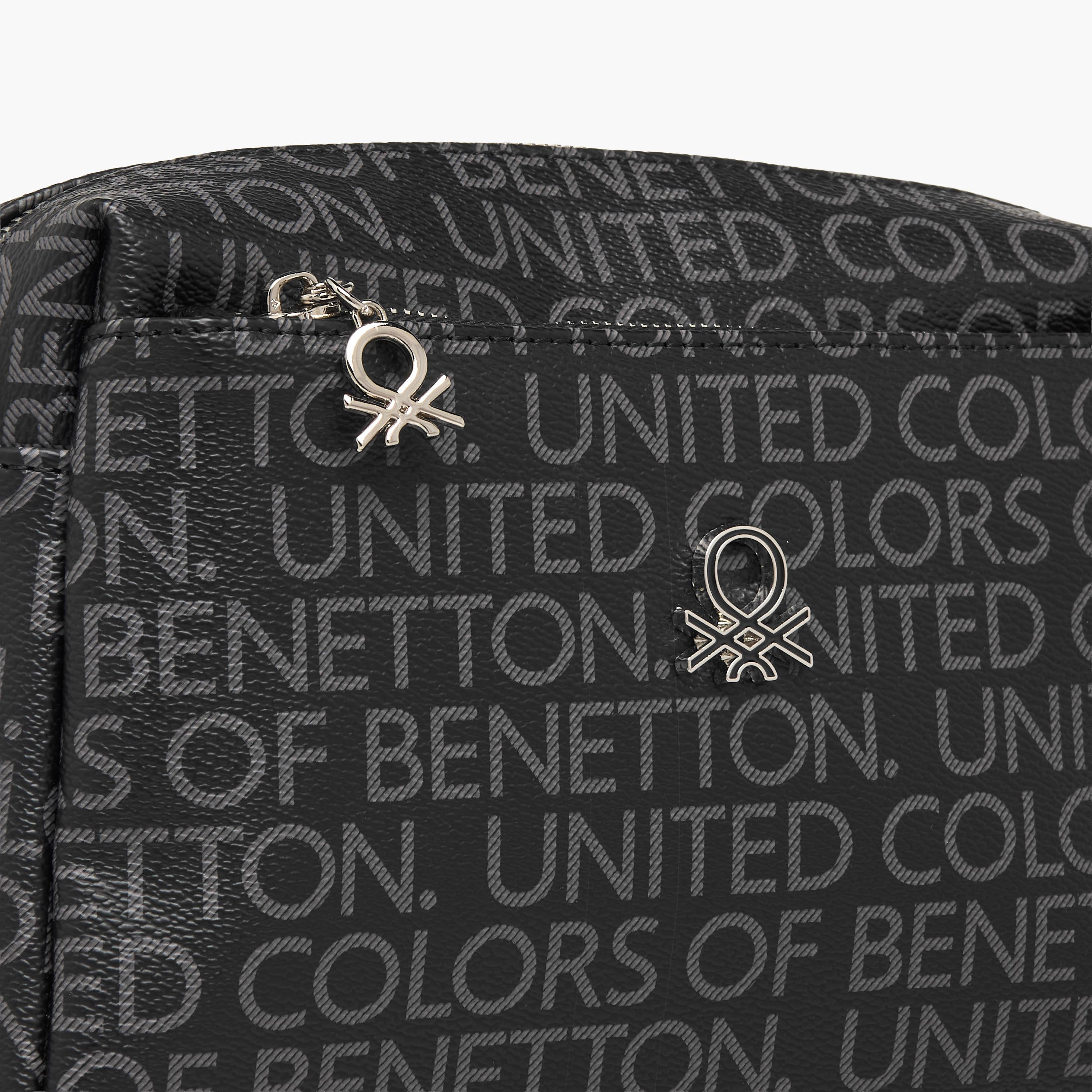 United Colors of Benetton Monogram Print Crossbody Bag with Detachable Strap-women-bagsandwallets-handbags-image-5