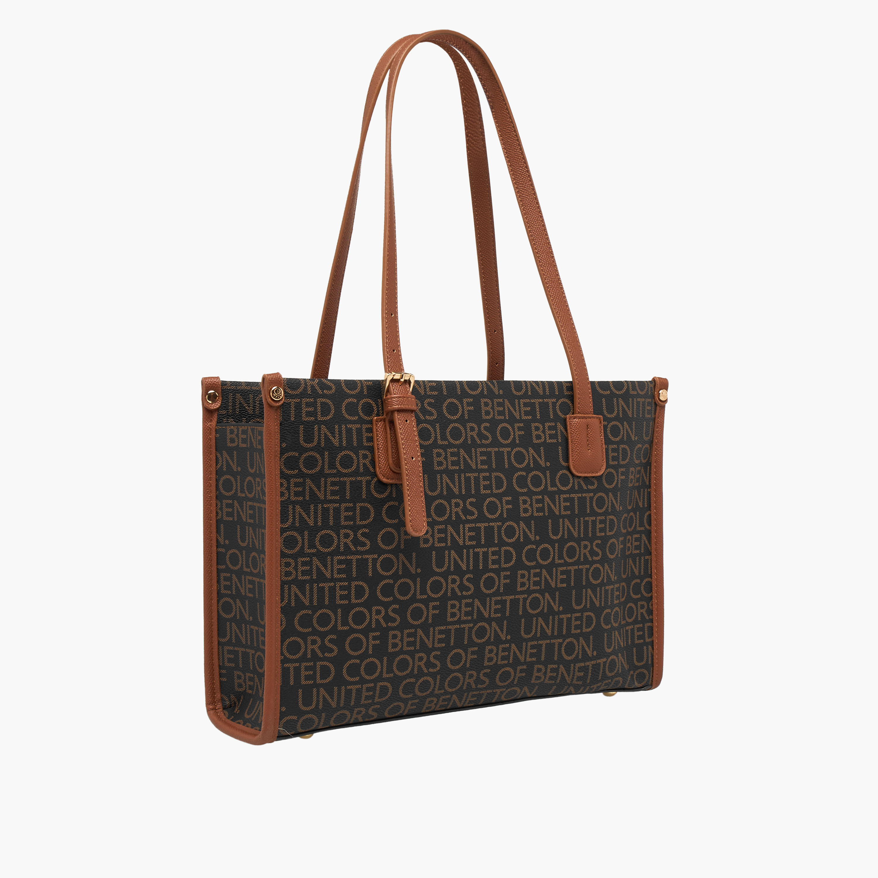 شنطة توتي بمقبض مزدوج وطبعات مونوجرام من يونايتد كولورز أوف بينيتون-women-bagsandwallets-handbags-image-4