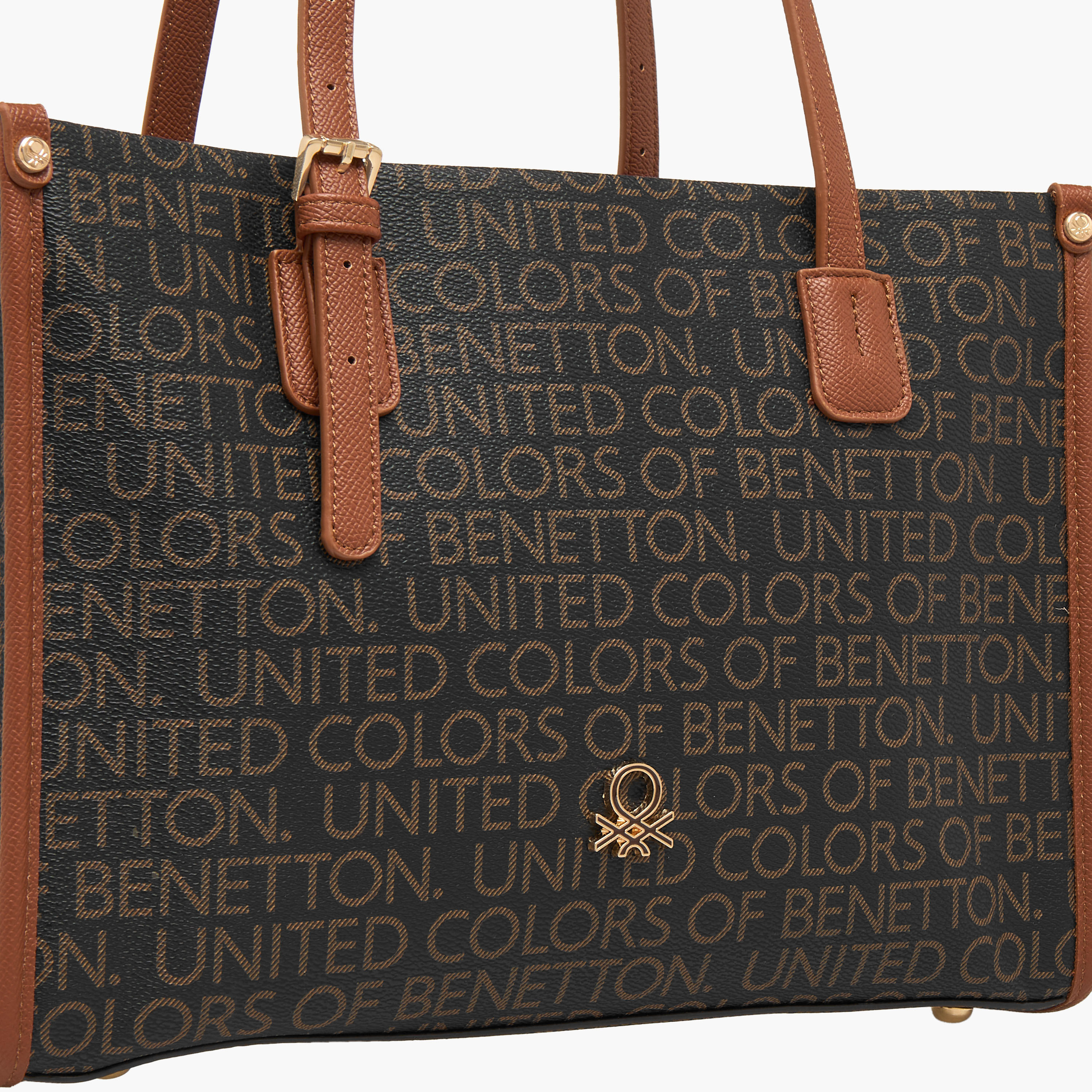 شنطة توتي بمقبض مزدوج وطبعات مونوجرام من يونايتد كولورز أوف بينيتون-women-bagsandwallets-handbags-image-5