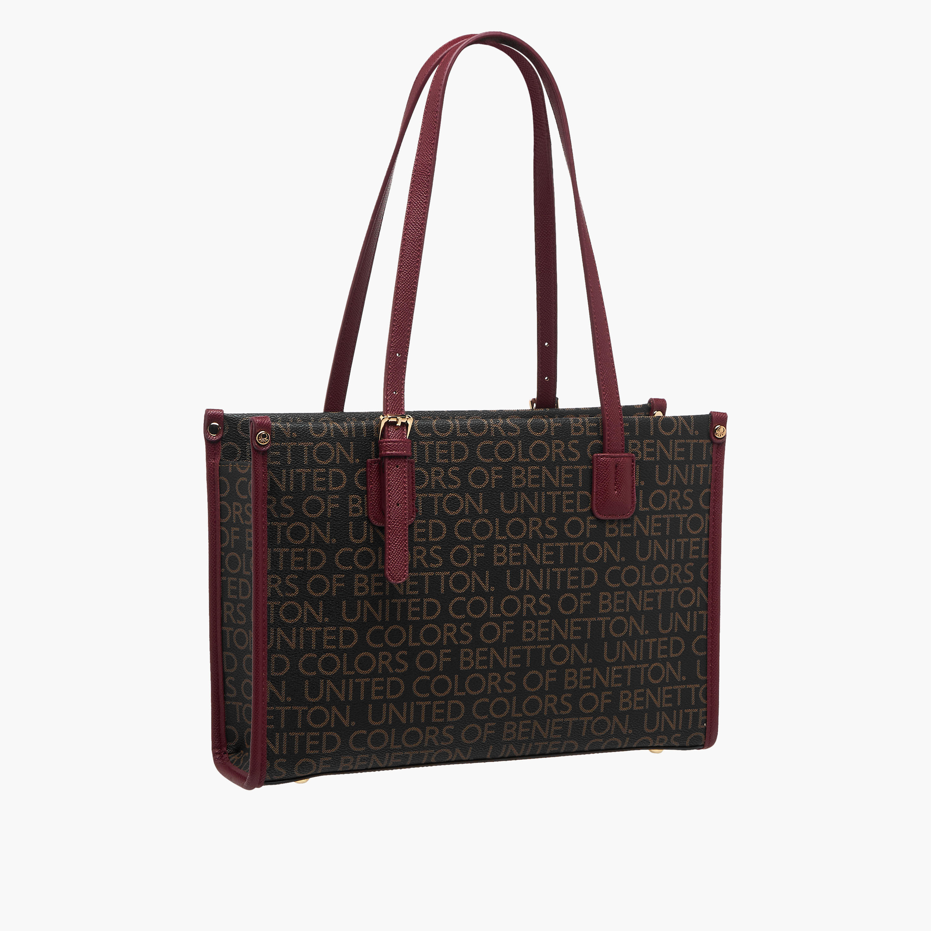 United Colors of Benetton Monogram Print Tote Bag with Double Handle-women-bagsandwallets-handbags-image-4