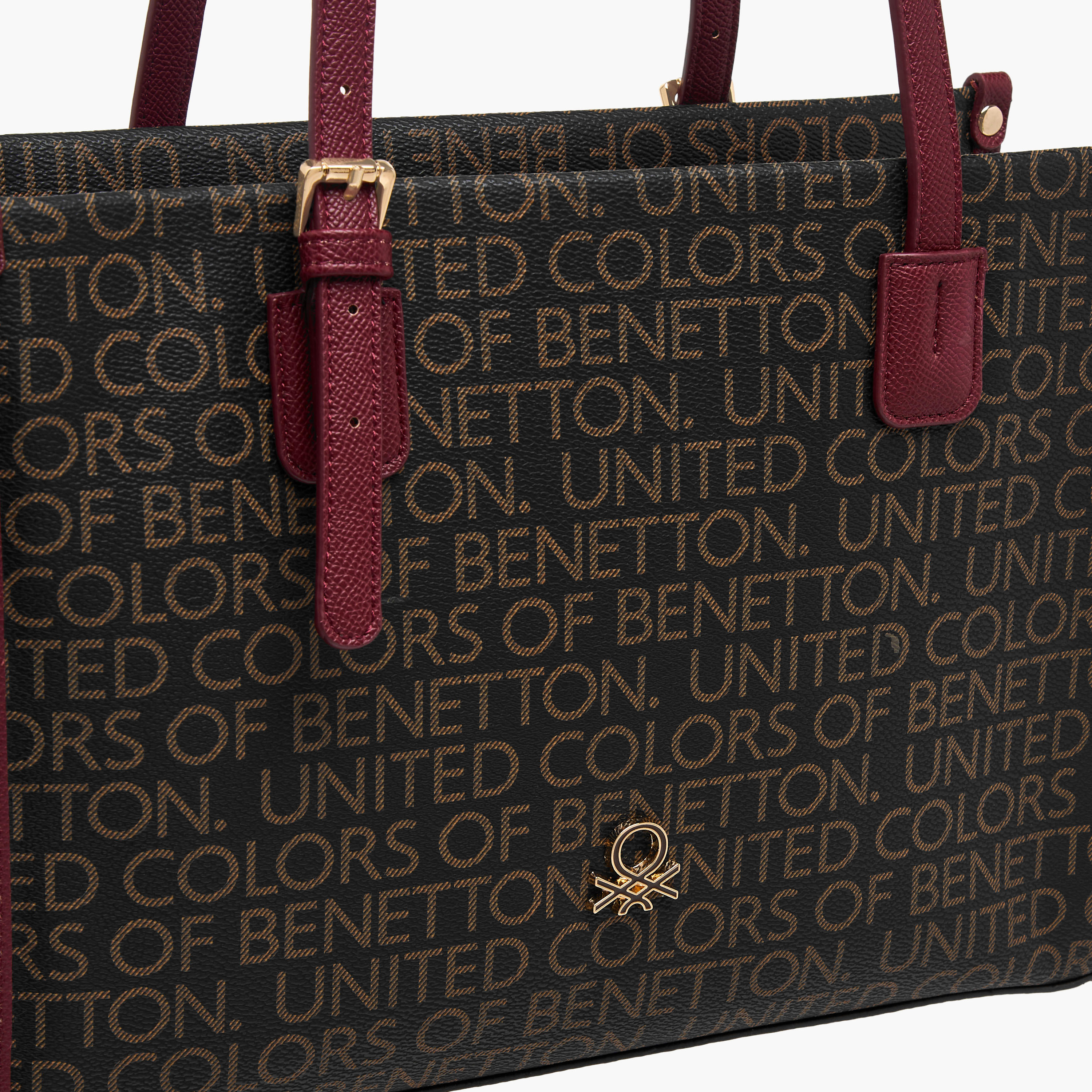 United Colors of Benetton Monogram Print Tote Bag with Double Handle-women-bagsandwallets-handbags-image-5