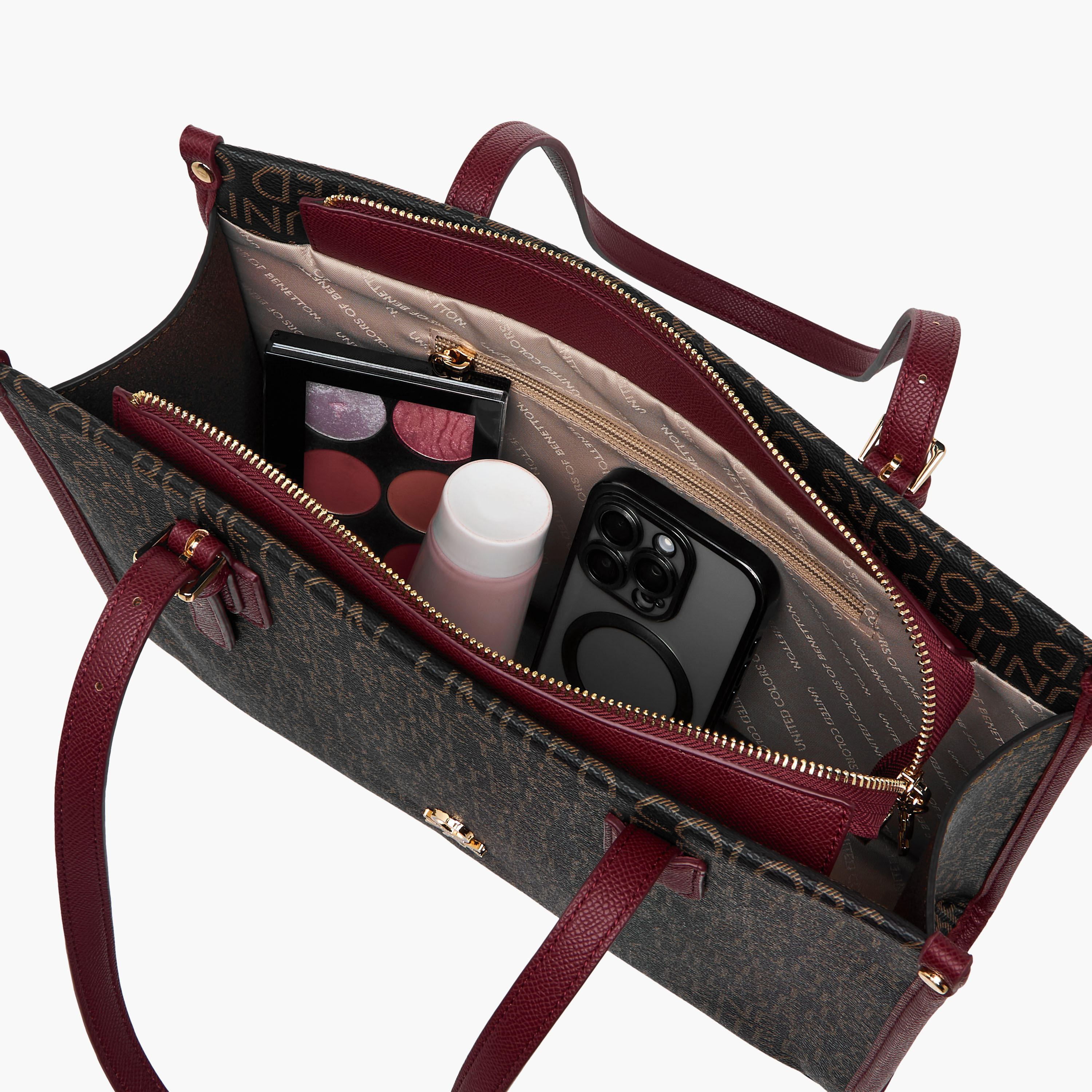 United Colors of Benetton Monogram Print Tote Bag with Double Handle-women-bagsandwallets-handbags-image-8