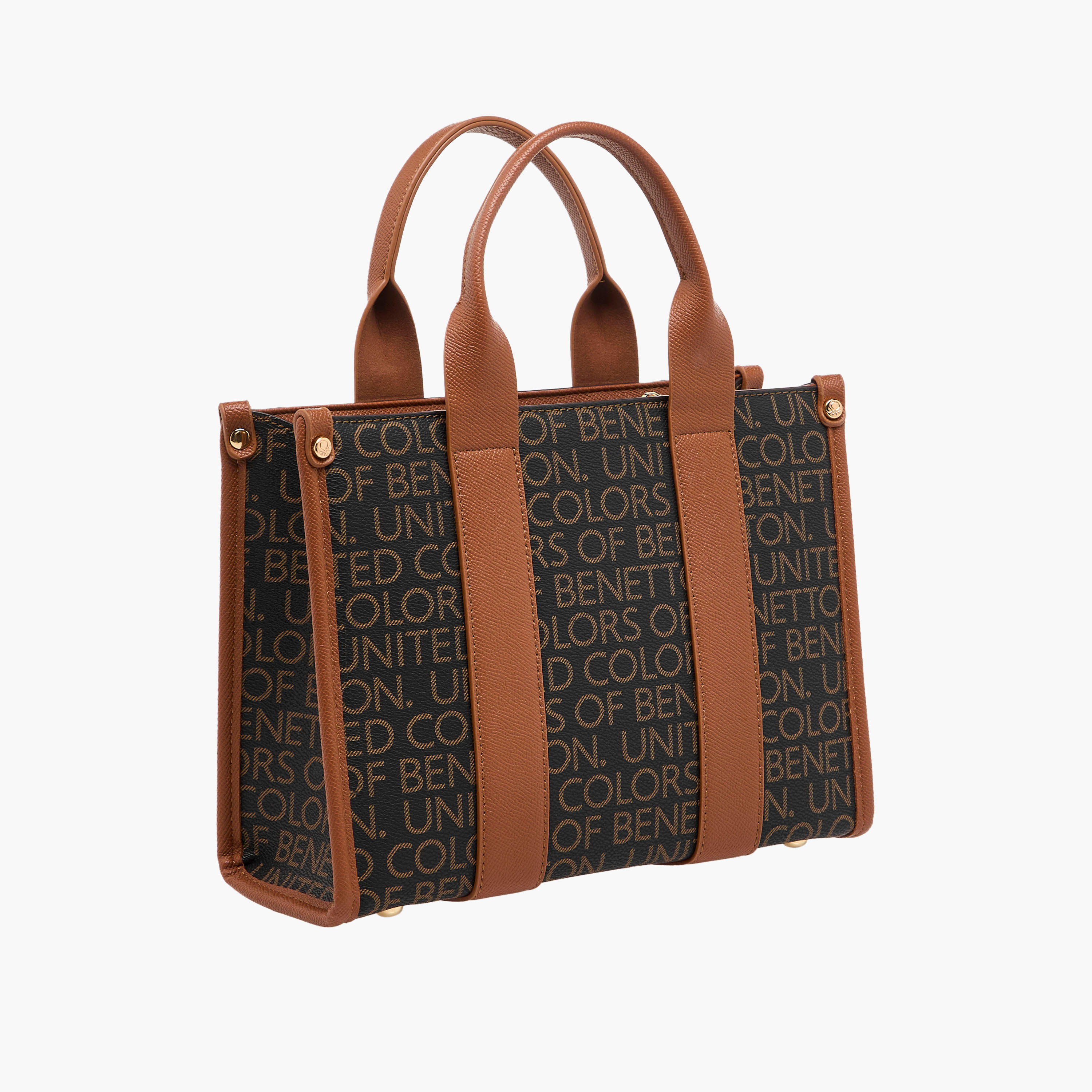 United Colors of Benetton Monogram Print Tote Bag with Detachable Strap-women-bagsandwallets-handbags-image-4