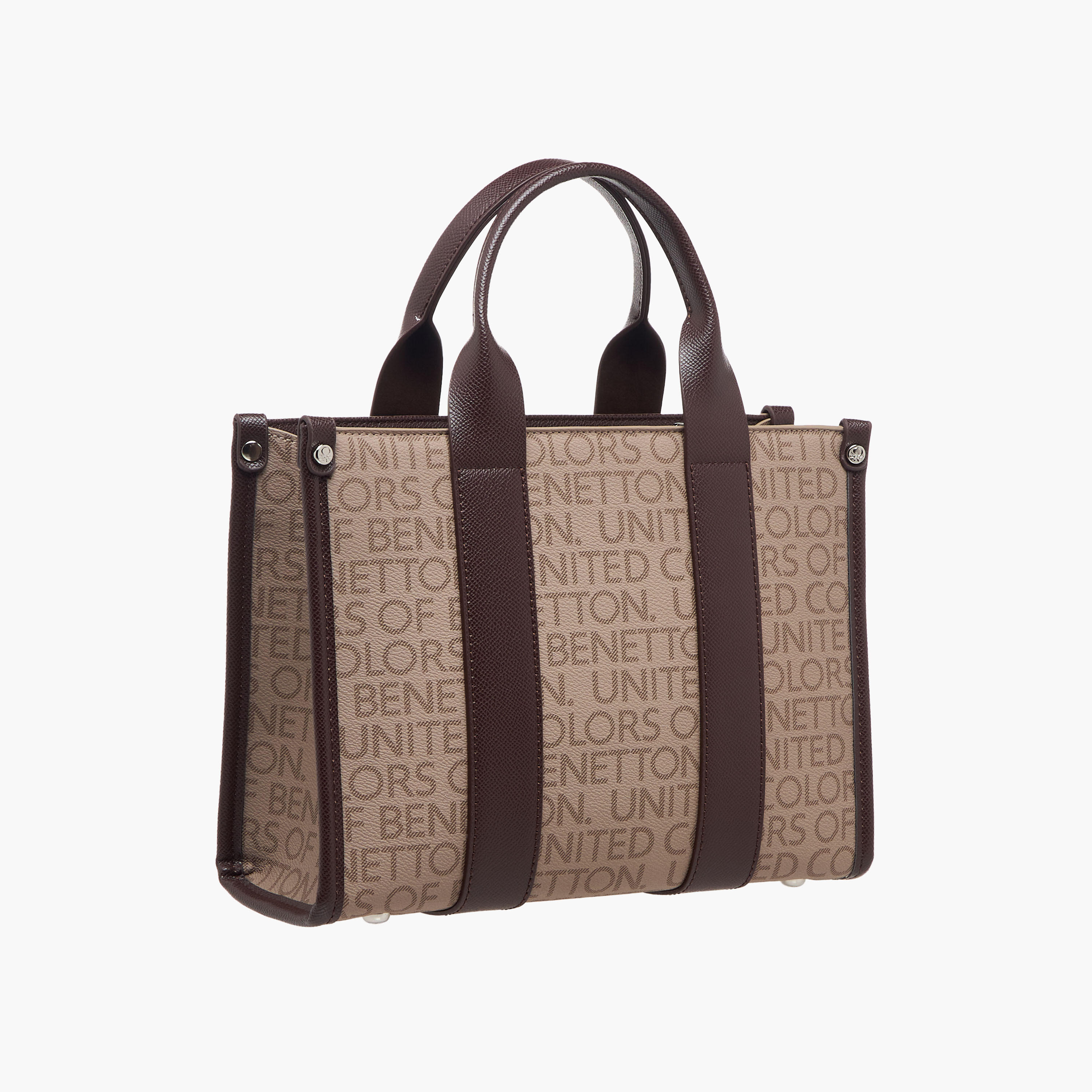 United Colors of Benetton Monogram Print Tote Bag with Detachable Strap-women-bagsandwallets-handbags-image-4