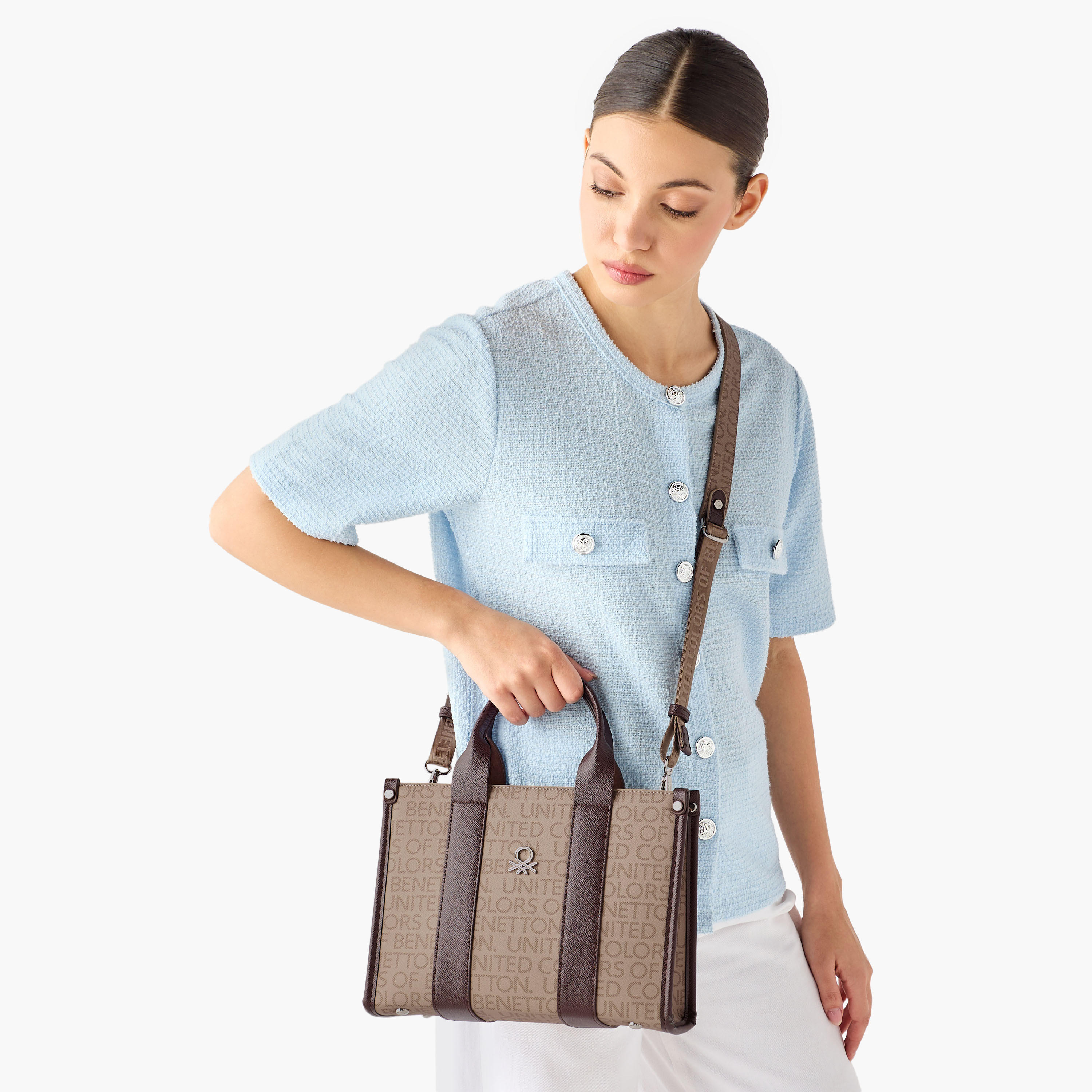 United Colors of Benetton Monogram Print Tote Bag with Detachable Strap-women-bagsandwallets-handbags-image-8