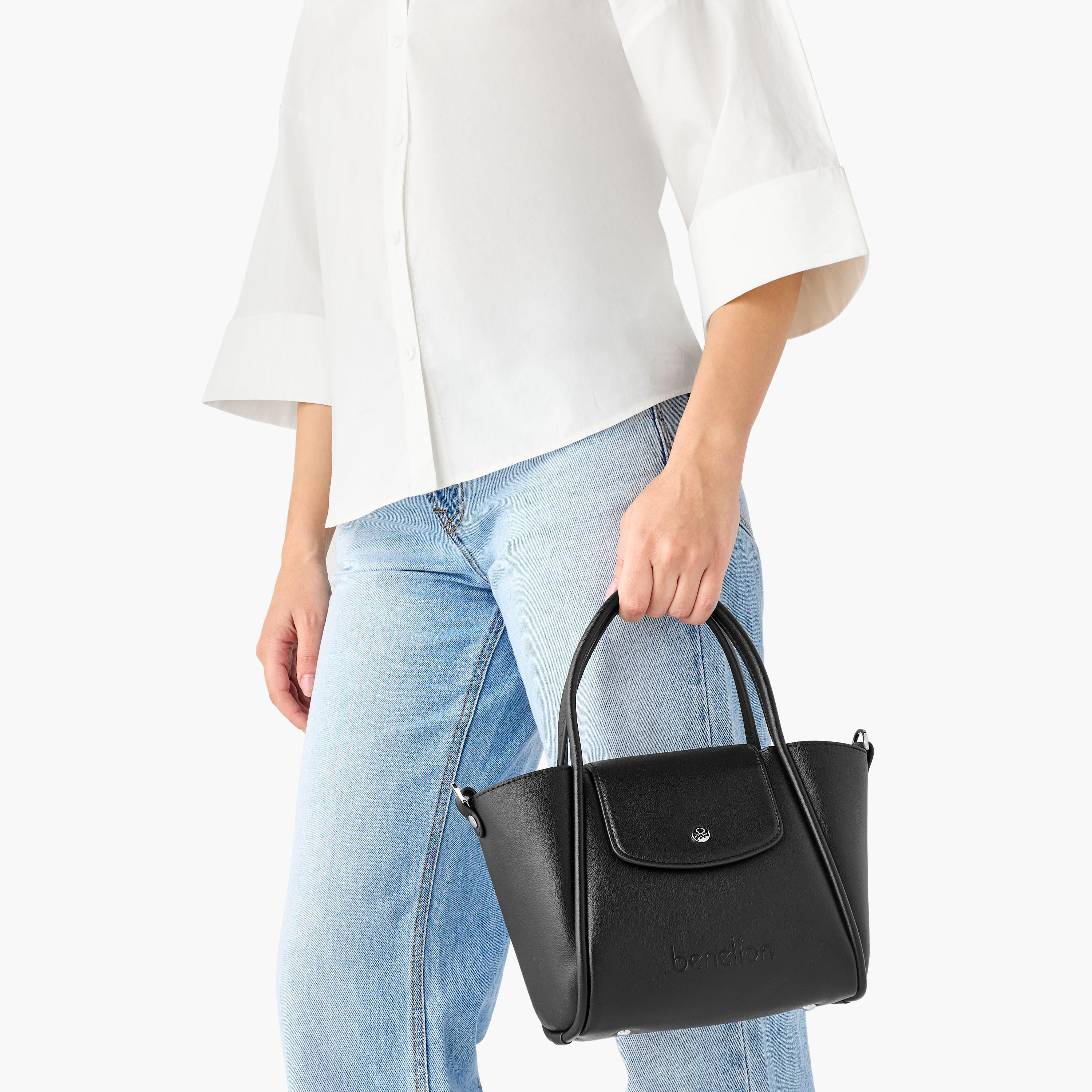 United Colors of Benetton Double Handle Crossbody Bag with Detachable Shoulder Strap-women-bagsandwallets-handbags-image-2