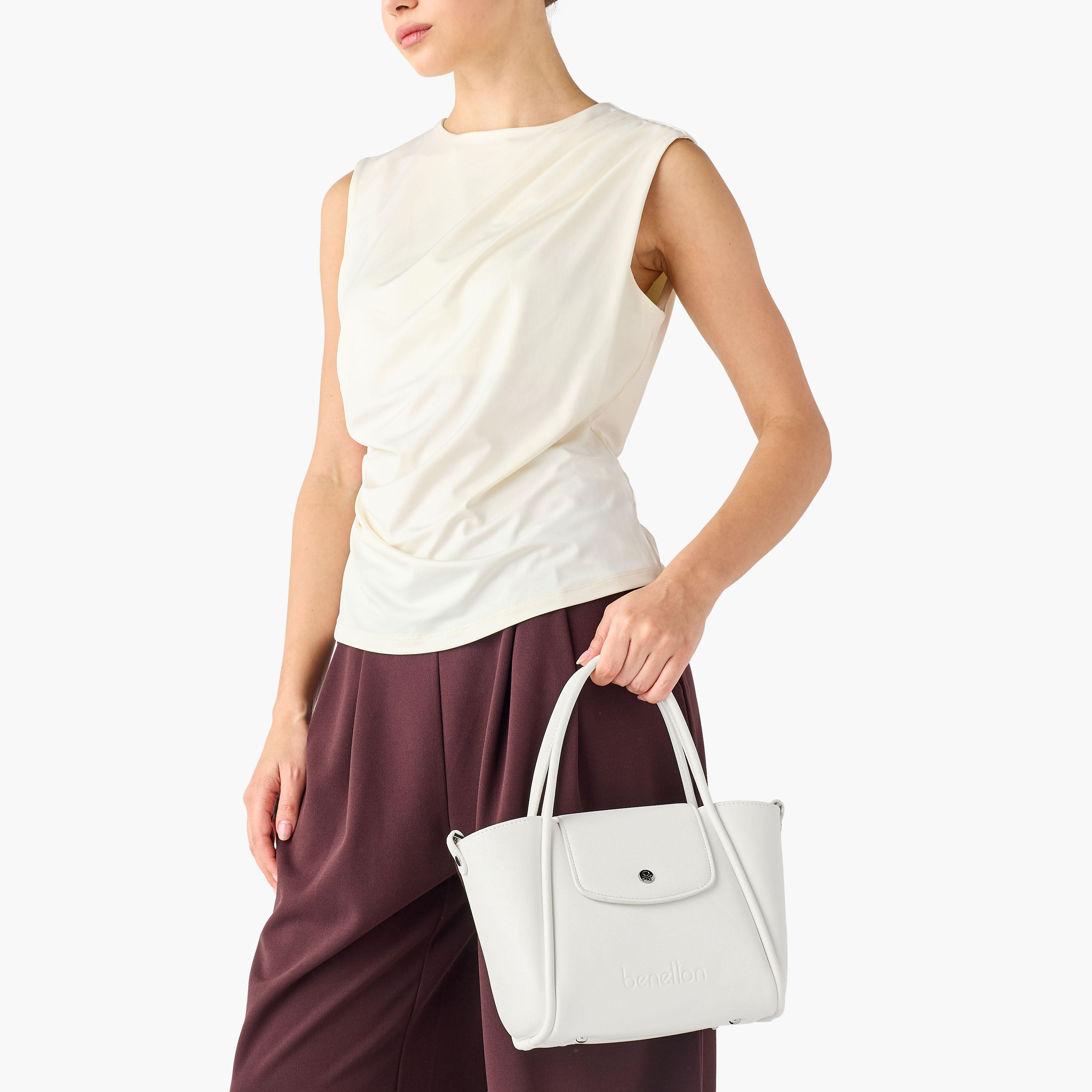 United Colors of Benetton Double Handle Crossbody Bag with Detachable Shoulder Strap-women-bagsandwallets-handbags-image-2