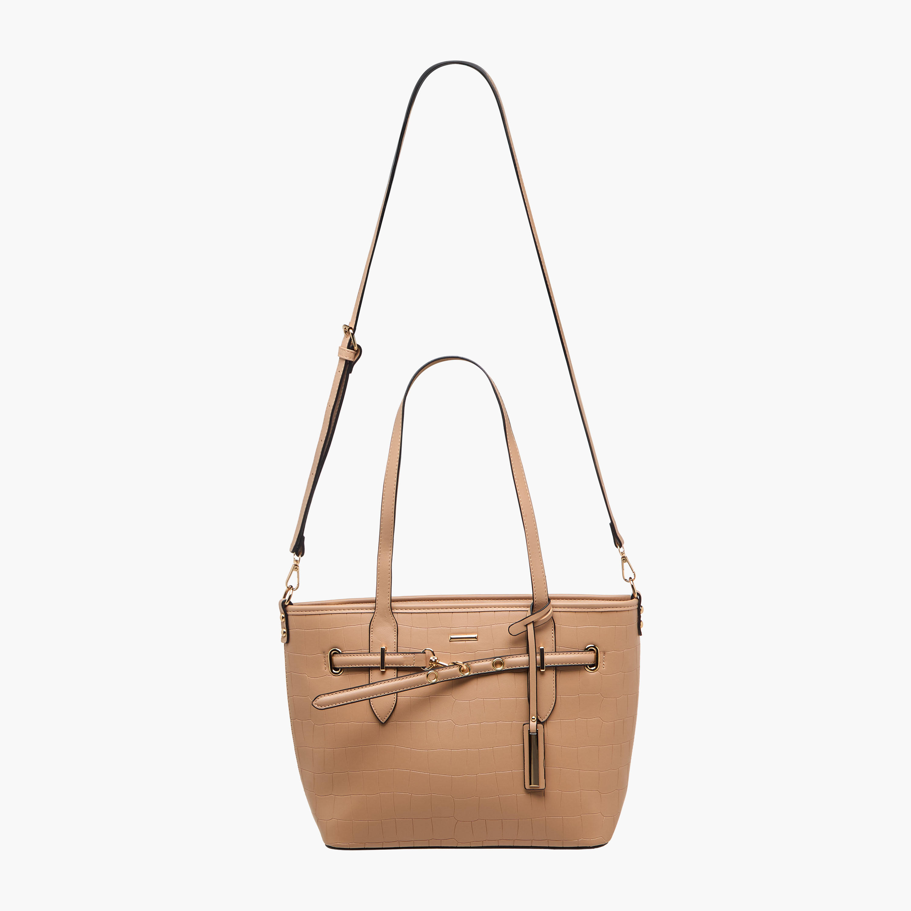 Sasha Sam Textured Tote Bag with Knot Detail-women-bagsandwallets-handbags-image-3