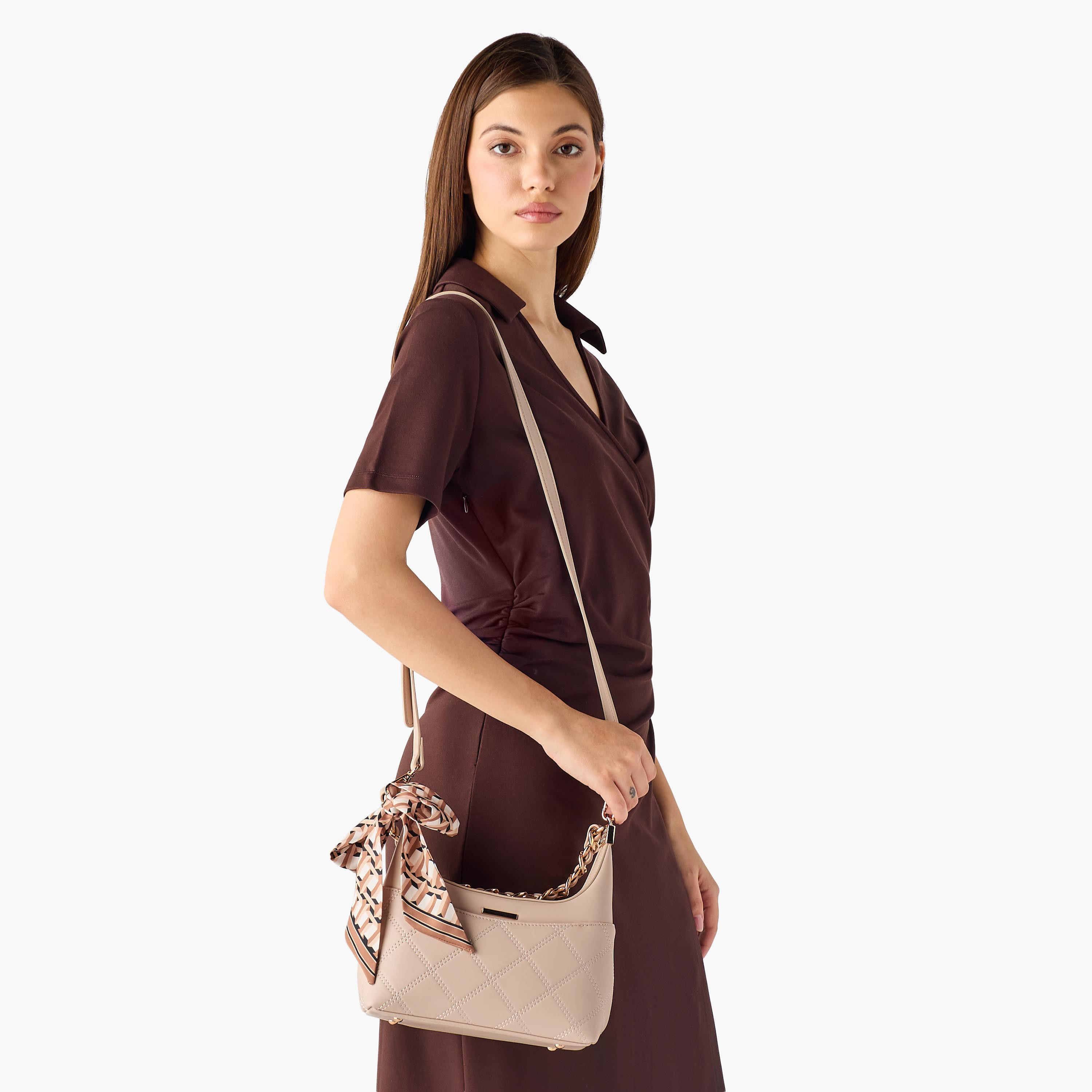 Sasha Jul Quilted Baguette Bag with Scarf Accent-women-bagsandwallets-handbags-image-2