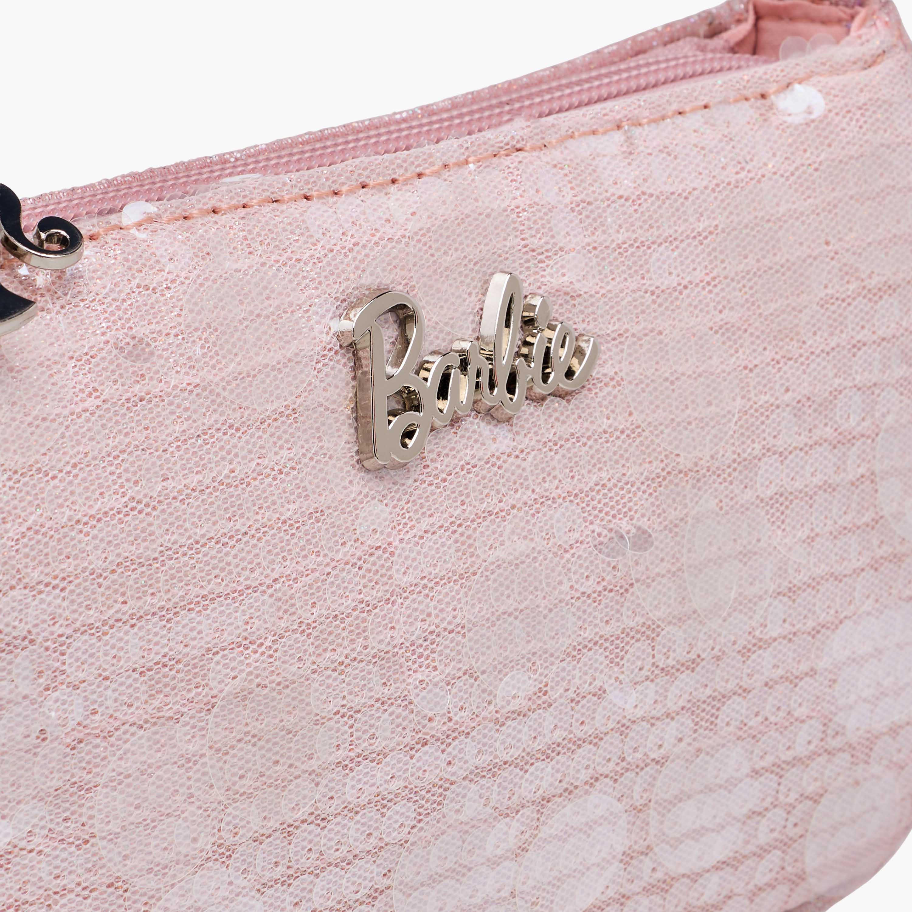 Barbie Embellished Shoulder Bag with Strap Handle-girls-accessories-bags-image-5