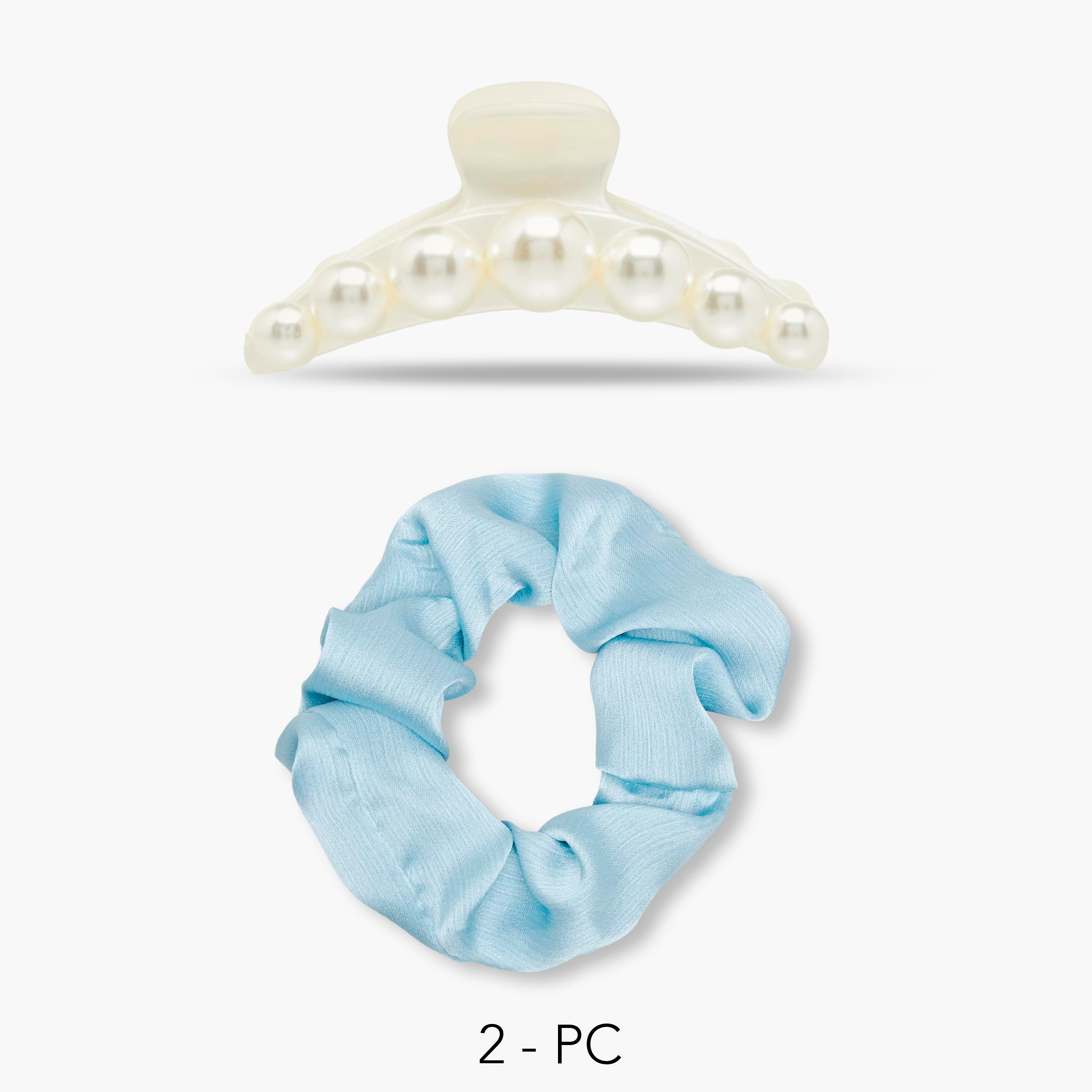 Set of 2 - Scrunchie and Hair Clamp-women-hairaccessories-sets-image-1