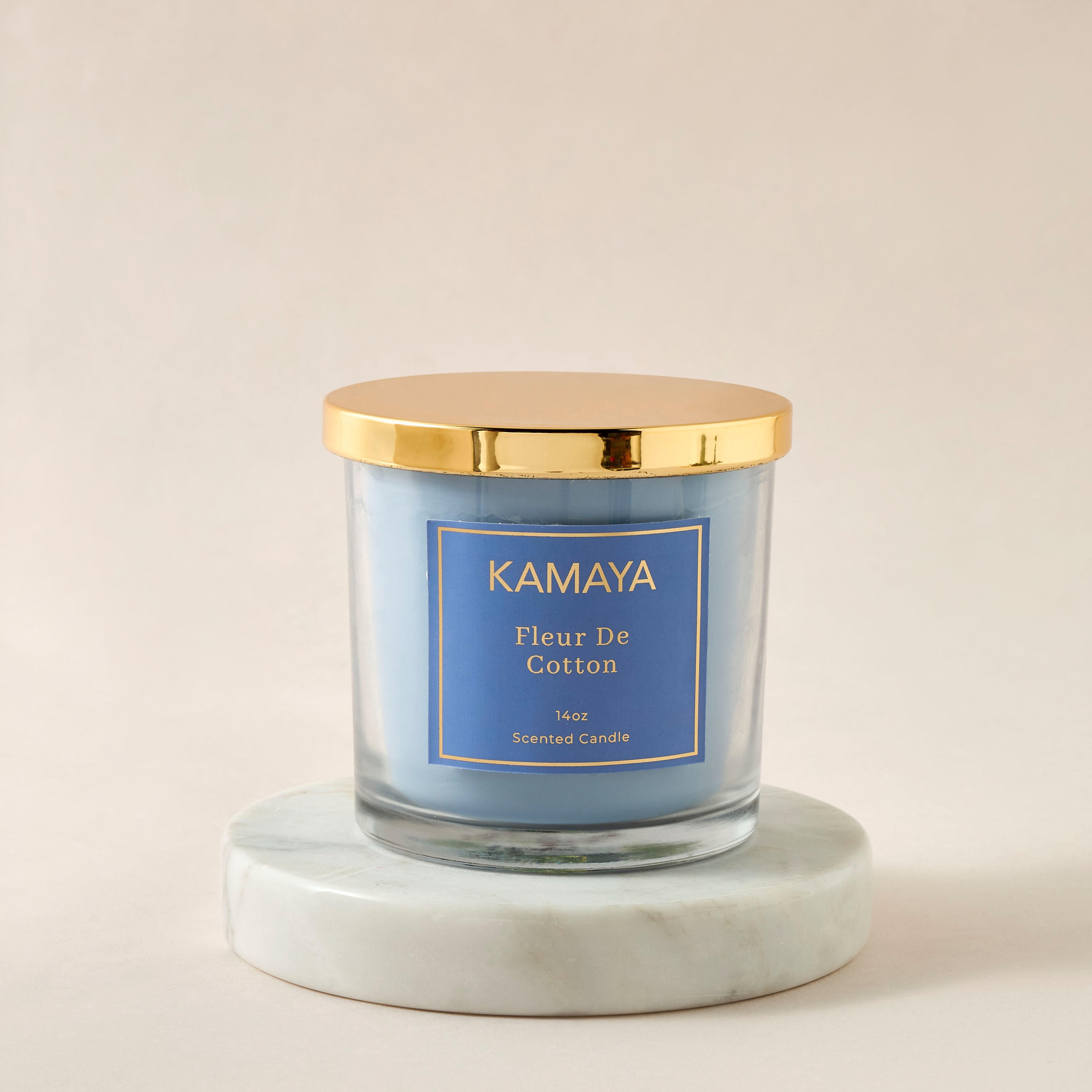 Kamaya Fleur De Cotton Scented 3-Wick Jar Candle - 400 gms-household-homefragrance-candles-image-2