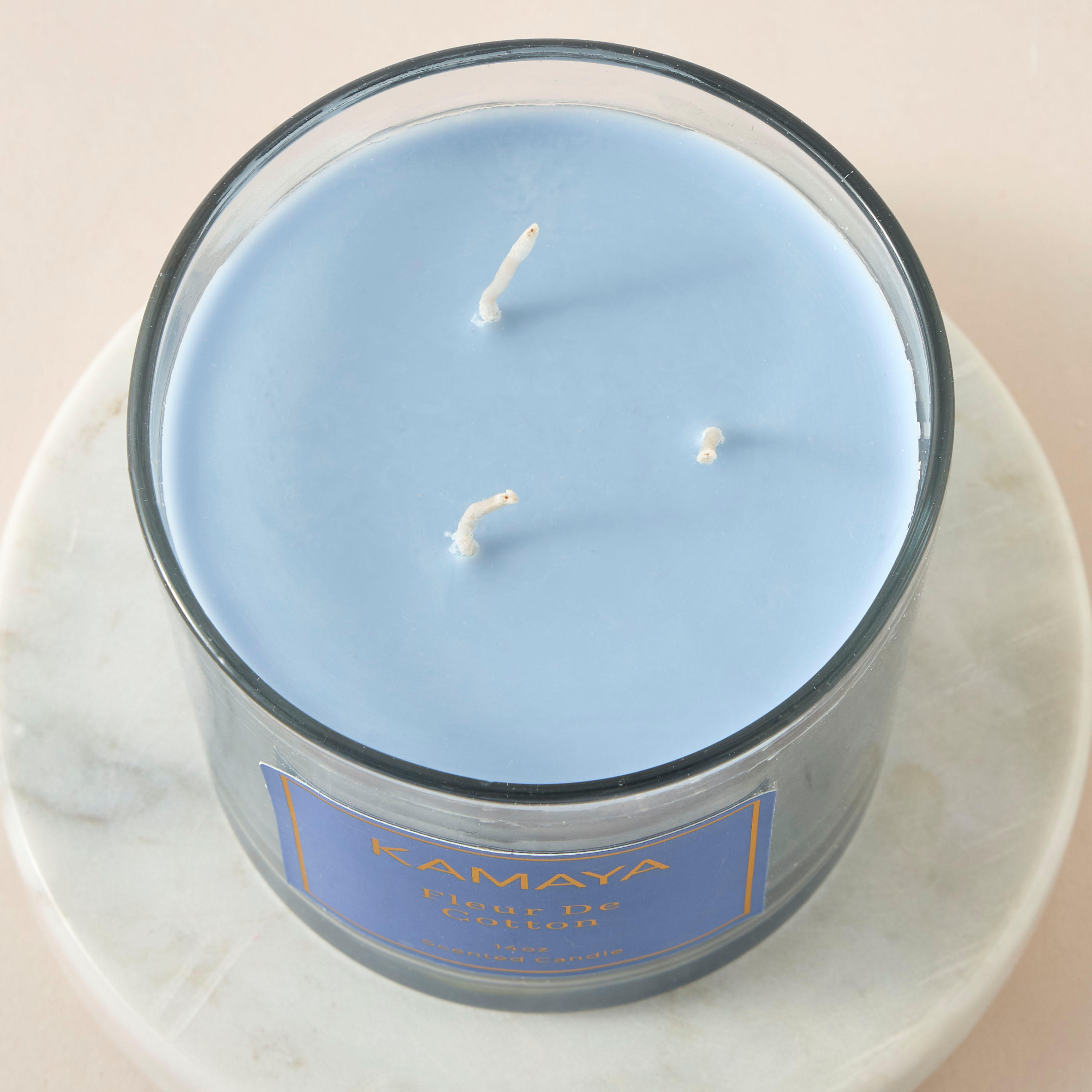 Kamaya Fleur De Cotton Scented 3-Wick Jar Candle - 400 gms-household-homefragrance-candles-image-3