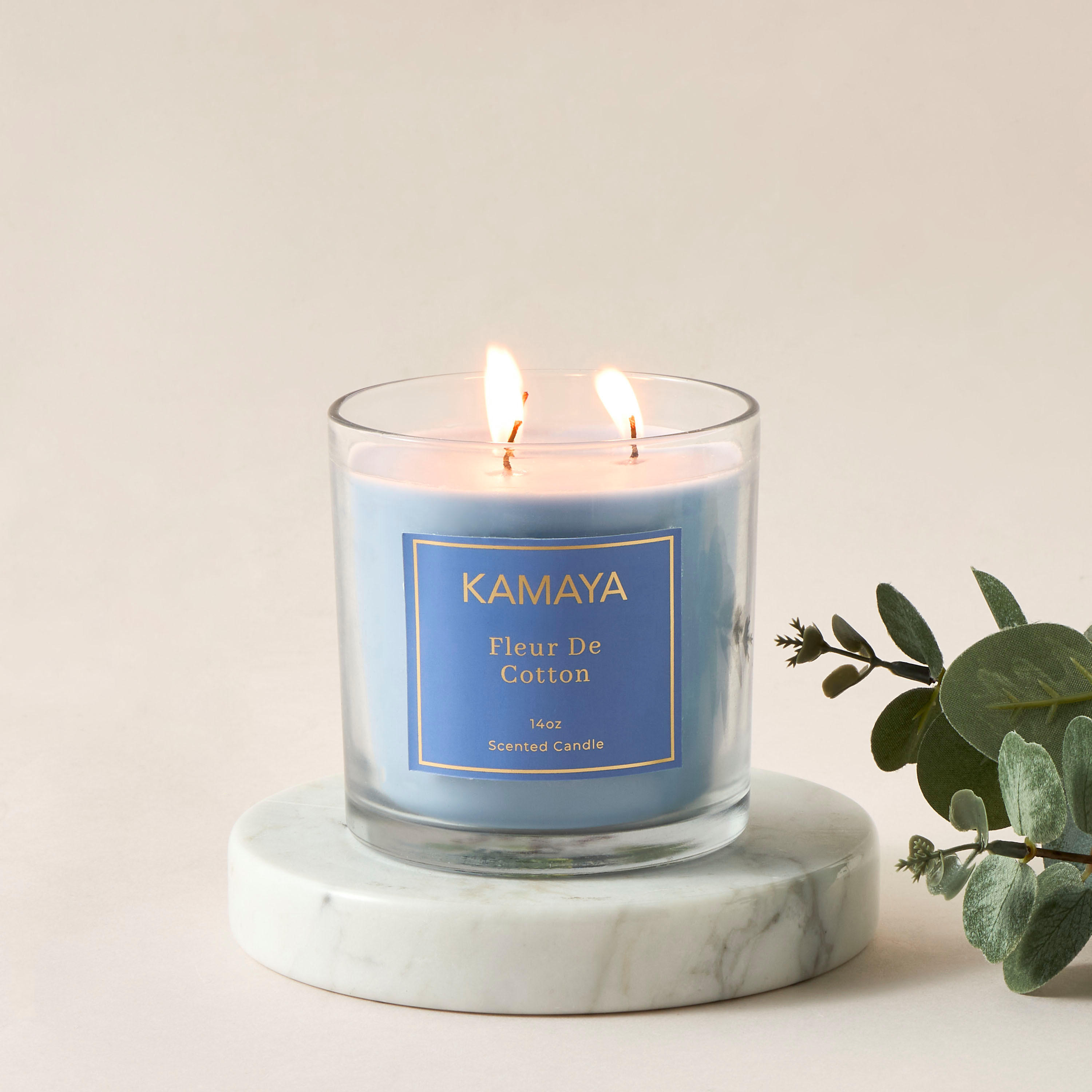 جرة شمع بـ 3 فتائل وبرائحة فلور دي كوتن من كامايا-household-homefragrance-candles-image-4