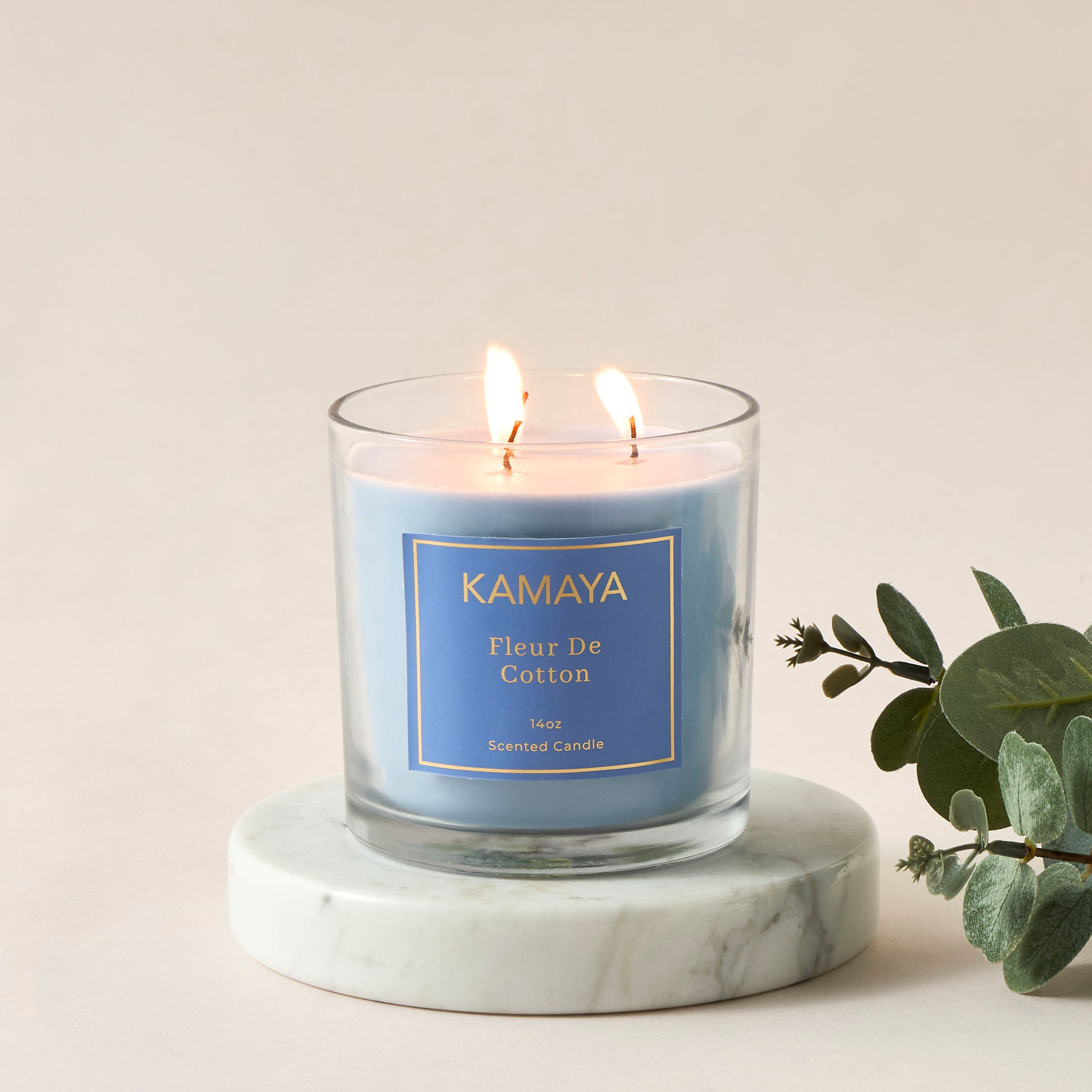 جرة شمع بـ 3 فتائل وبرائحة فلور دي كوتن من كامايا-household-homefragrance-candles-image-4