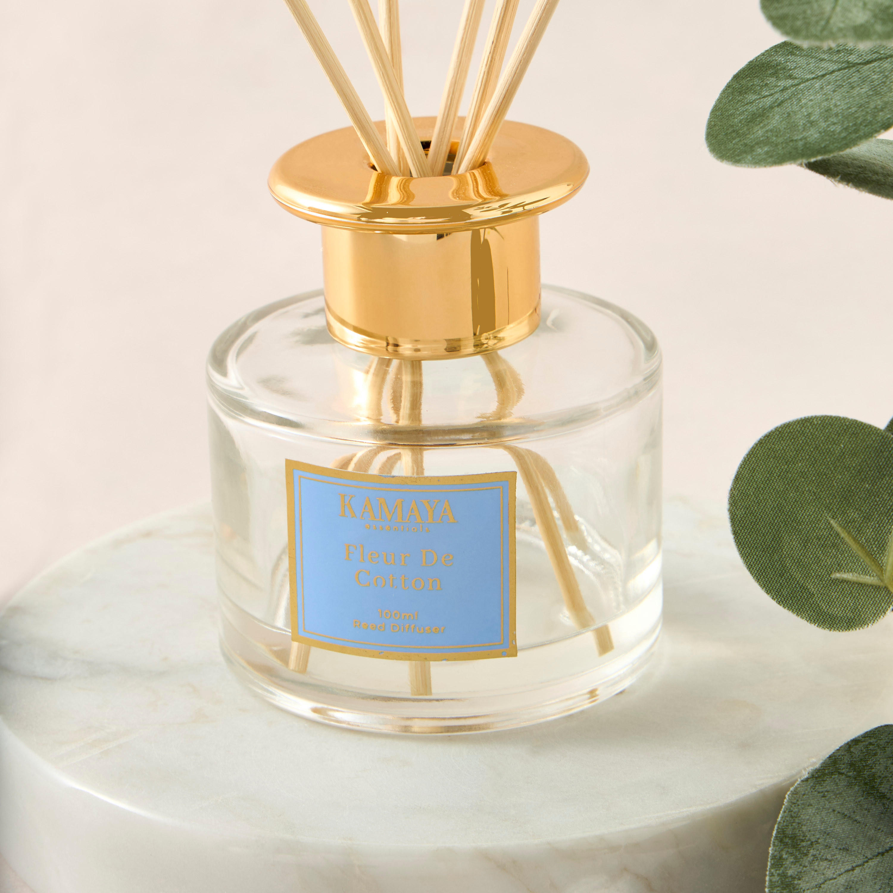 Kamaya Fleur De Cotton Scented Reed Diffuser Set - 100 ml-household-homefragrance-reeddiffusers-image-2