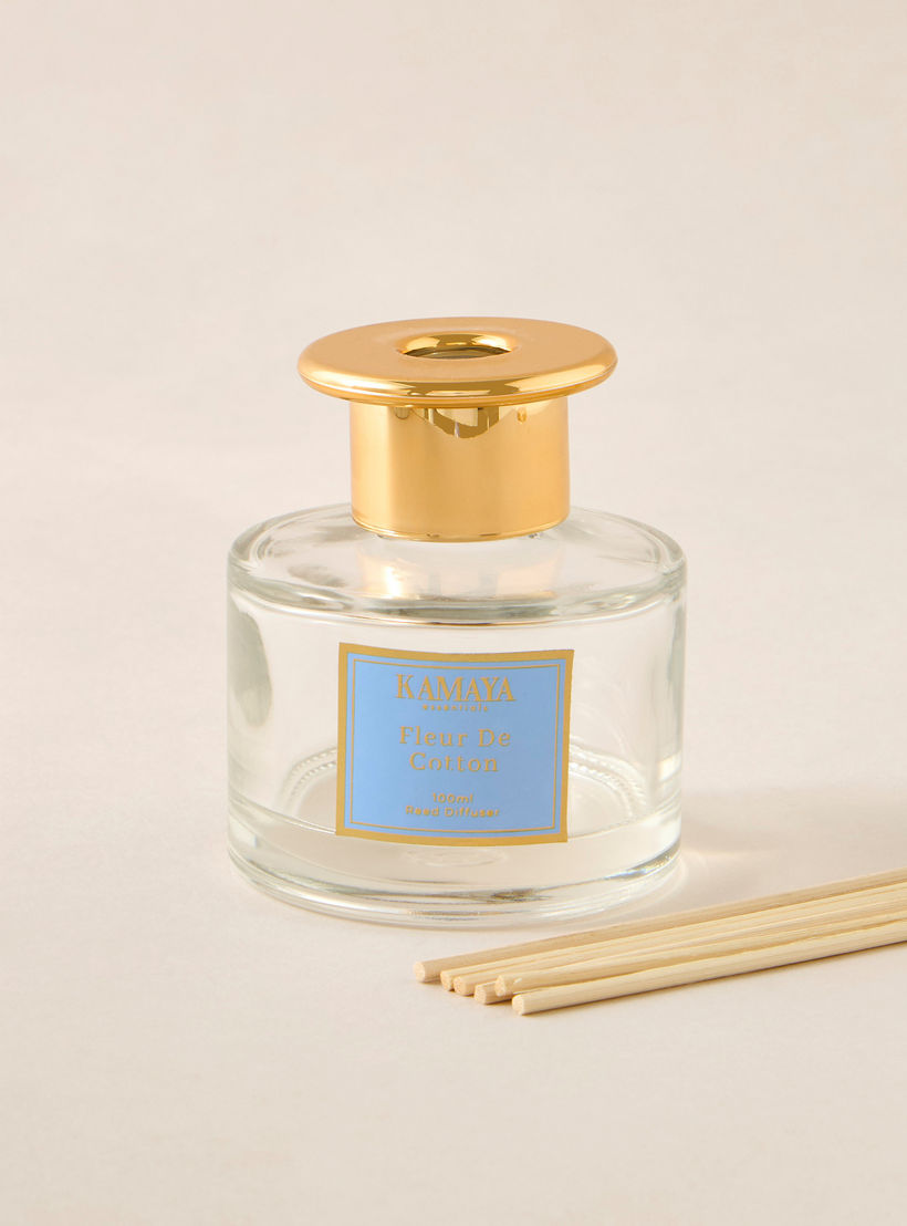Kamaya Fleur De Cotton Scented Reed Diffuser Set - 100 ml-household-homefragrance-reeddiffusers-image-3