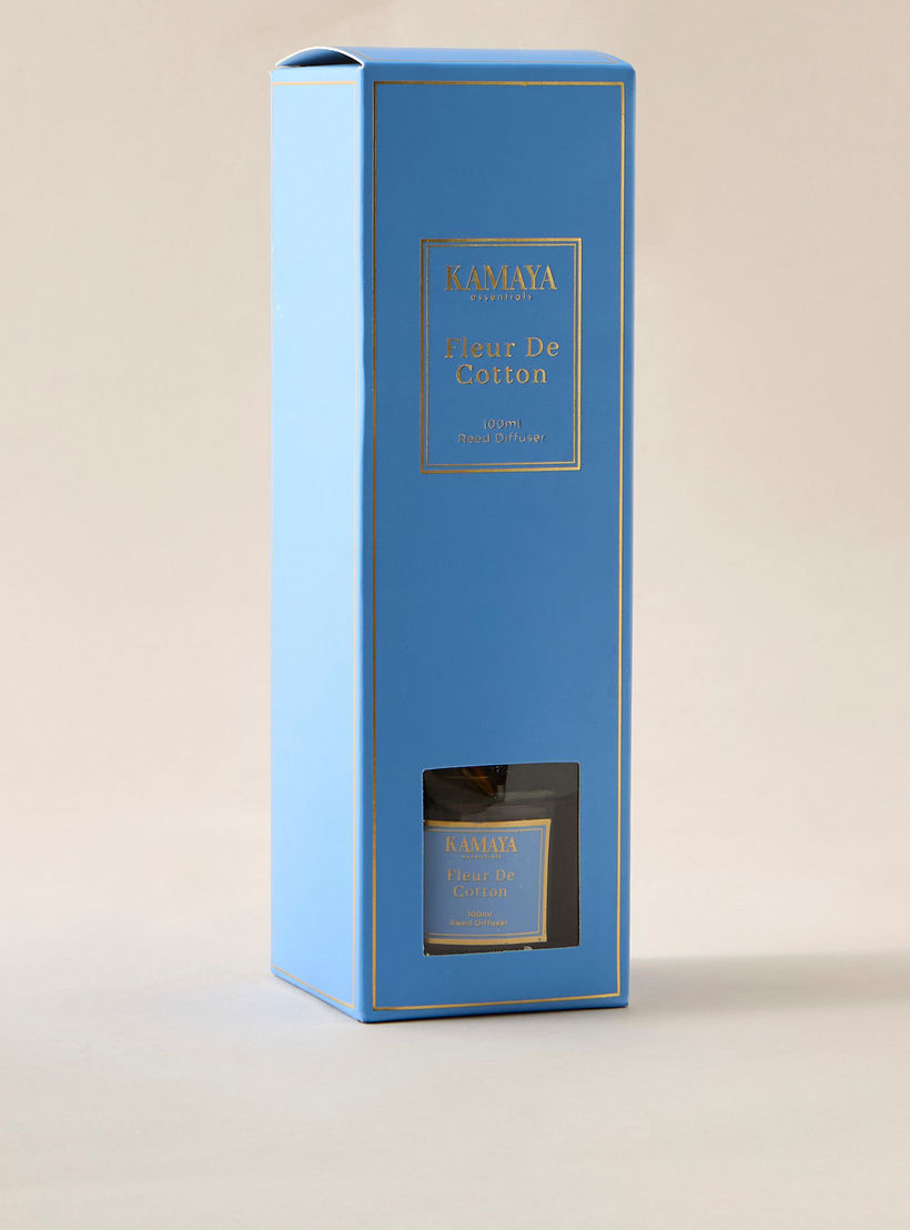 Kamaya Fleur De Cotton Scented Reed Diffuser Set - 100 ml-household-homefragrance-reeddiffusers-image-5