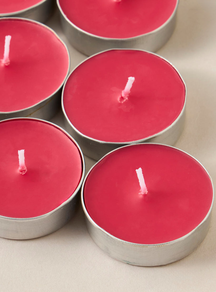 Kamaya 9-Piece Delight Rose & Lavender Tealight Candle Set - 10 gms-household-homefragrance-candles-image-3