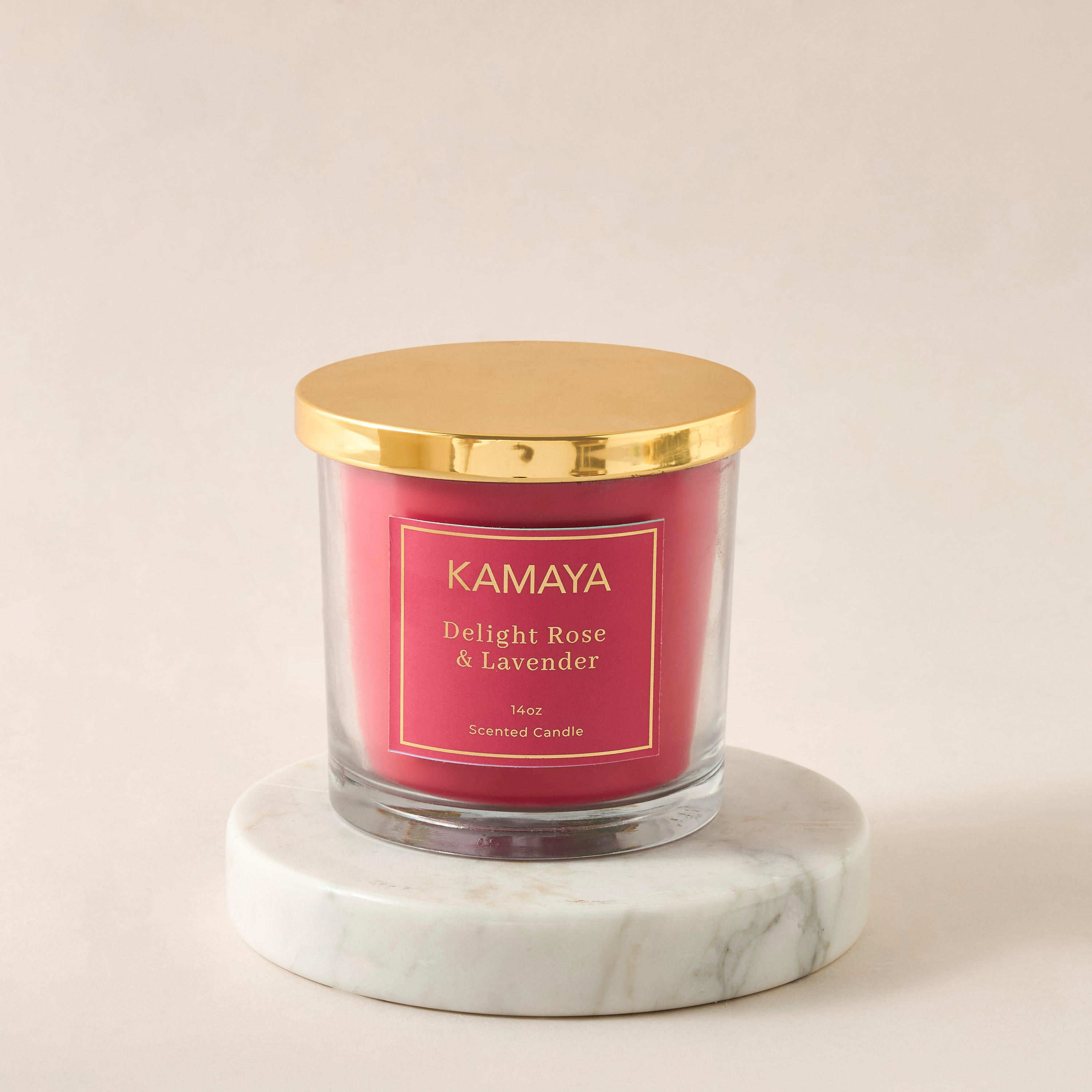 Kamaya Rose & Lavender 3-Wick Jar Candle - 400 gms-household-homefragrance-candles-image-2