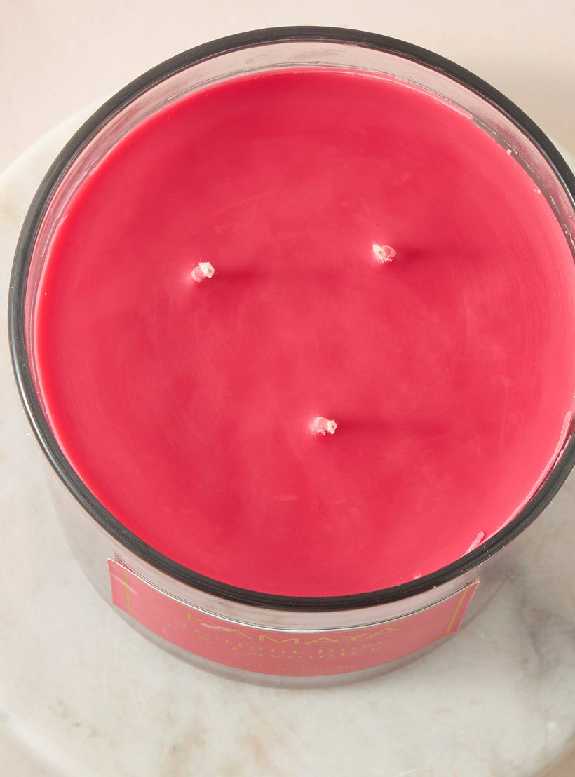 Kamaya Rose & Lavender 3-Wick Jar Candle - 400 gms-household-homefragrance-candles-image-3