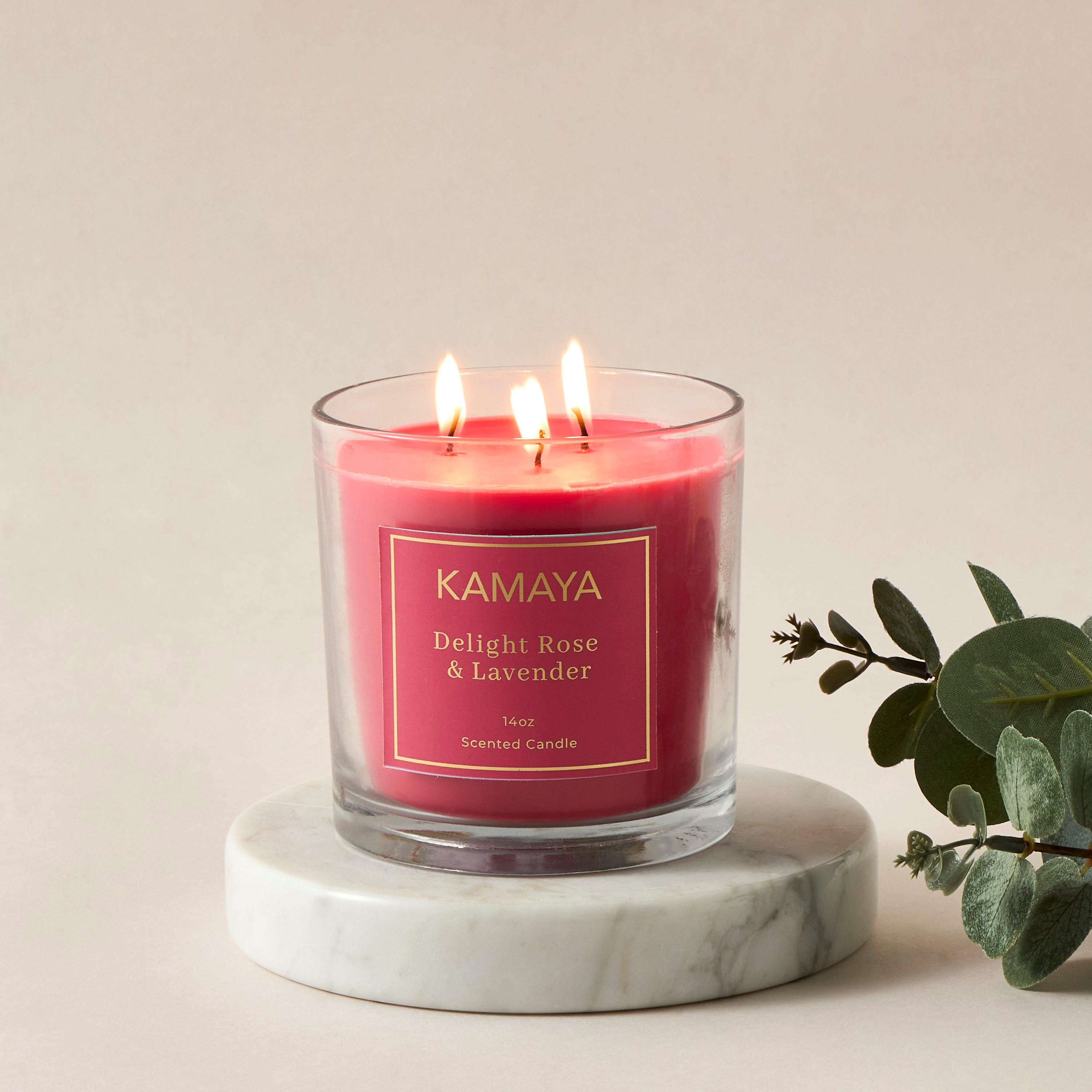 Kamaya Rose & Lavender 3-Wick Jar Candle - 400 gms-household-homefragrance-candles-image-4