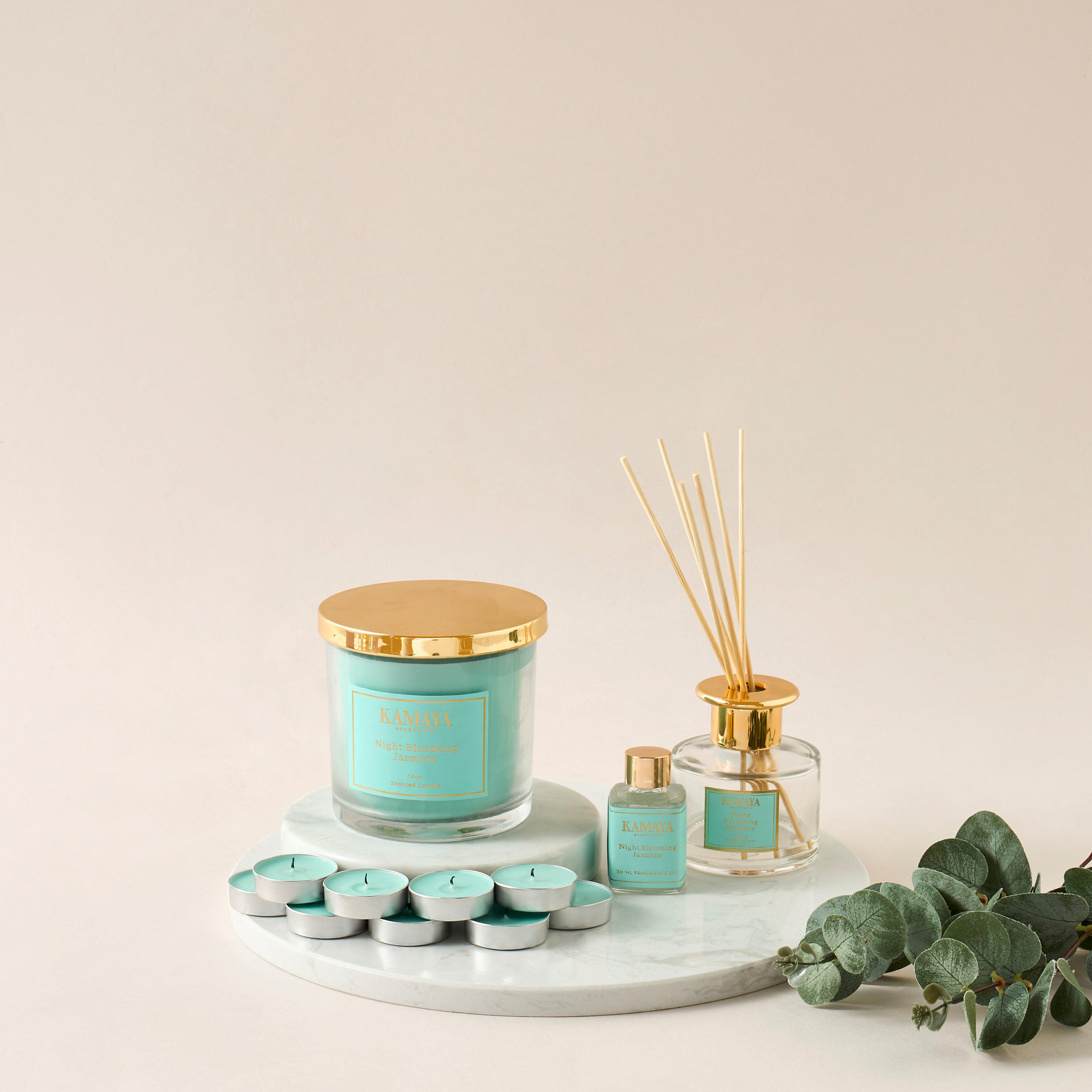 Kamaya 9-Piece Night Blooming Jasmine Tealight Candle Set - 10 gms-household-homefragrance-candles-image-5
