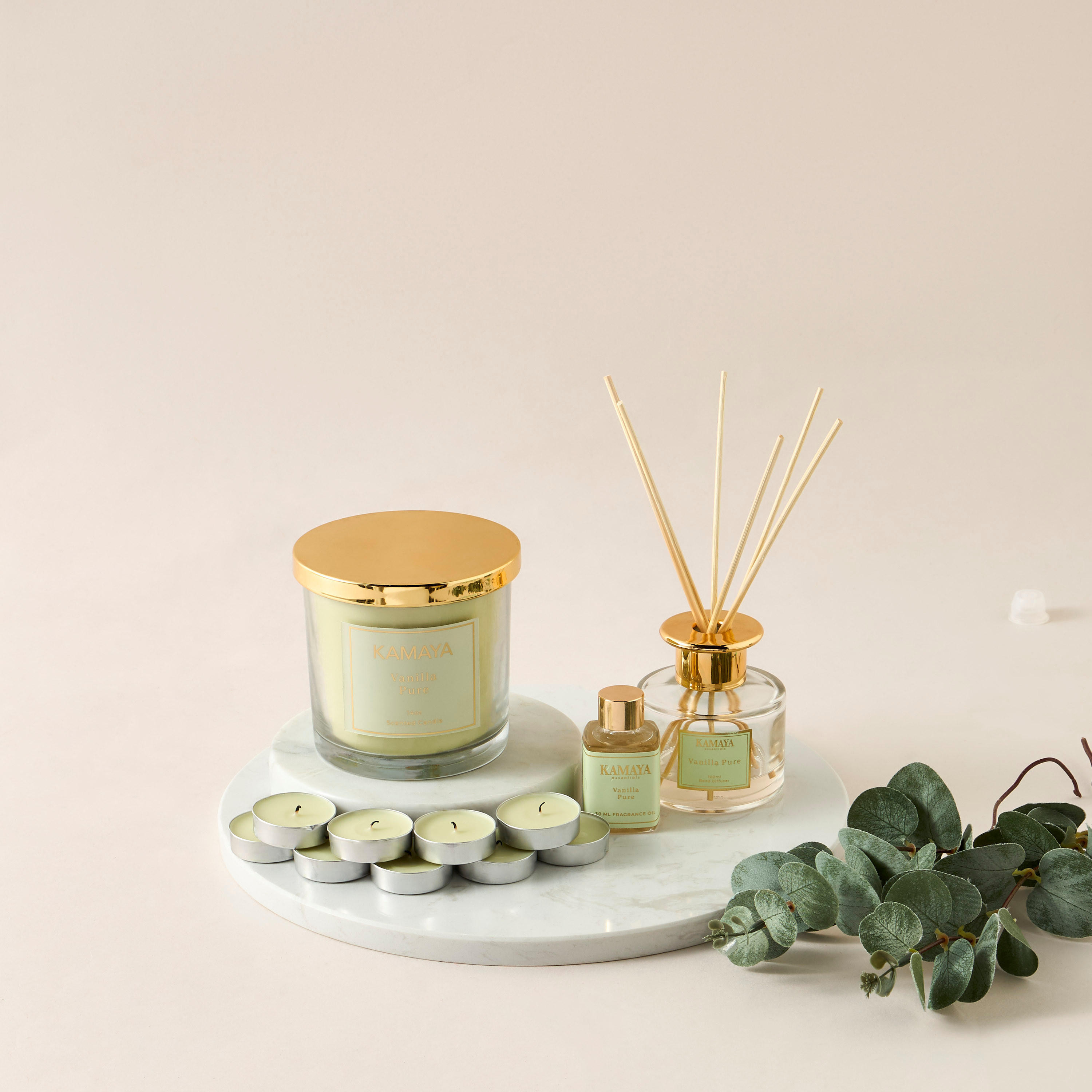 Kamaya 9-Piece Vanilla Pure Tealight Candle Set - 10 gms-household-homefragrance-candles-image-5