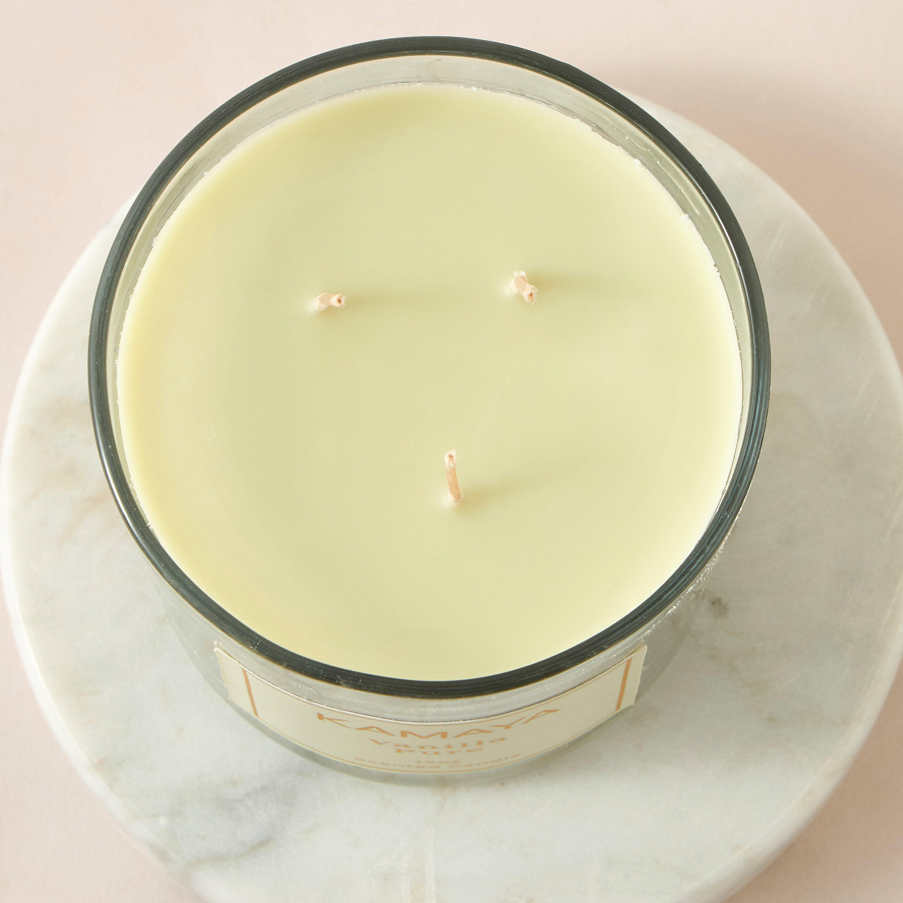 Kamaya Vanilla Pure 3-Wick Jar Candle - 400 gms-household-homefragrance-candles-image-3