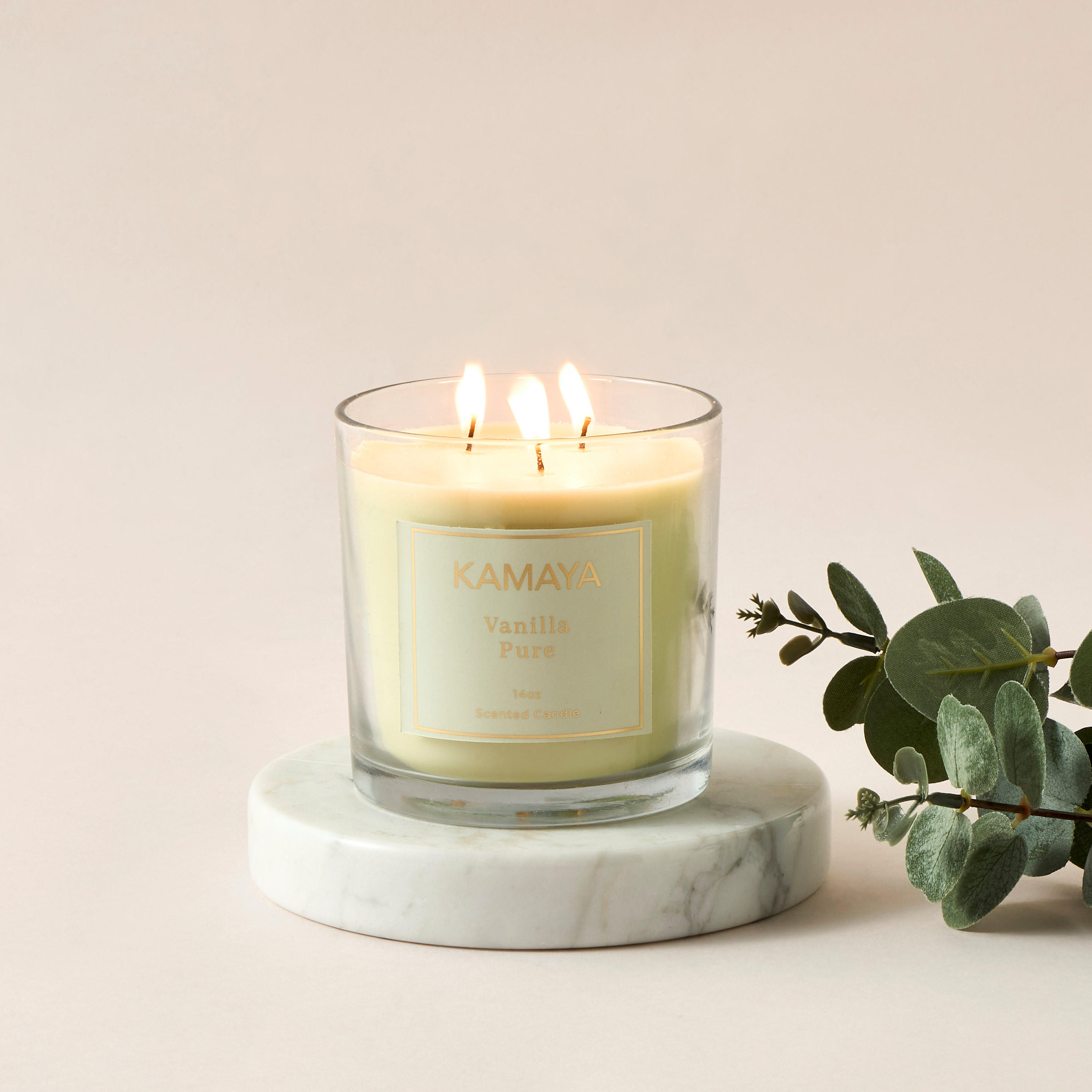 Kamaya Vanilla Pure 3-Wick Jar Candle - 400 gms-household-homefragrance-candles-image-4