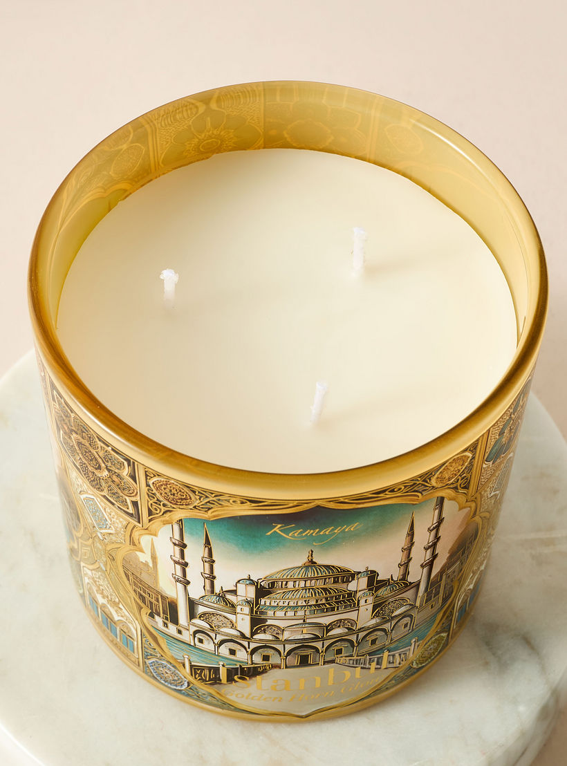 Kamaya Golder Horn Glow Scented Jar Candle - 400 gms-household-homefragrance-candles-image-3