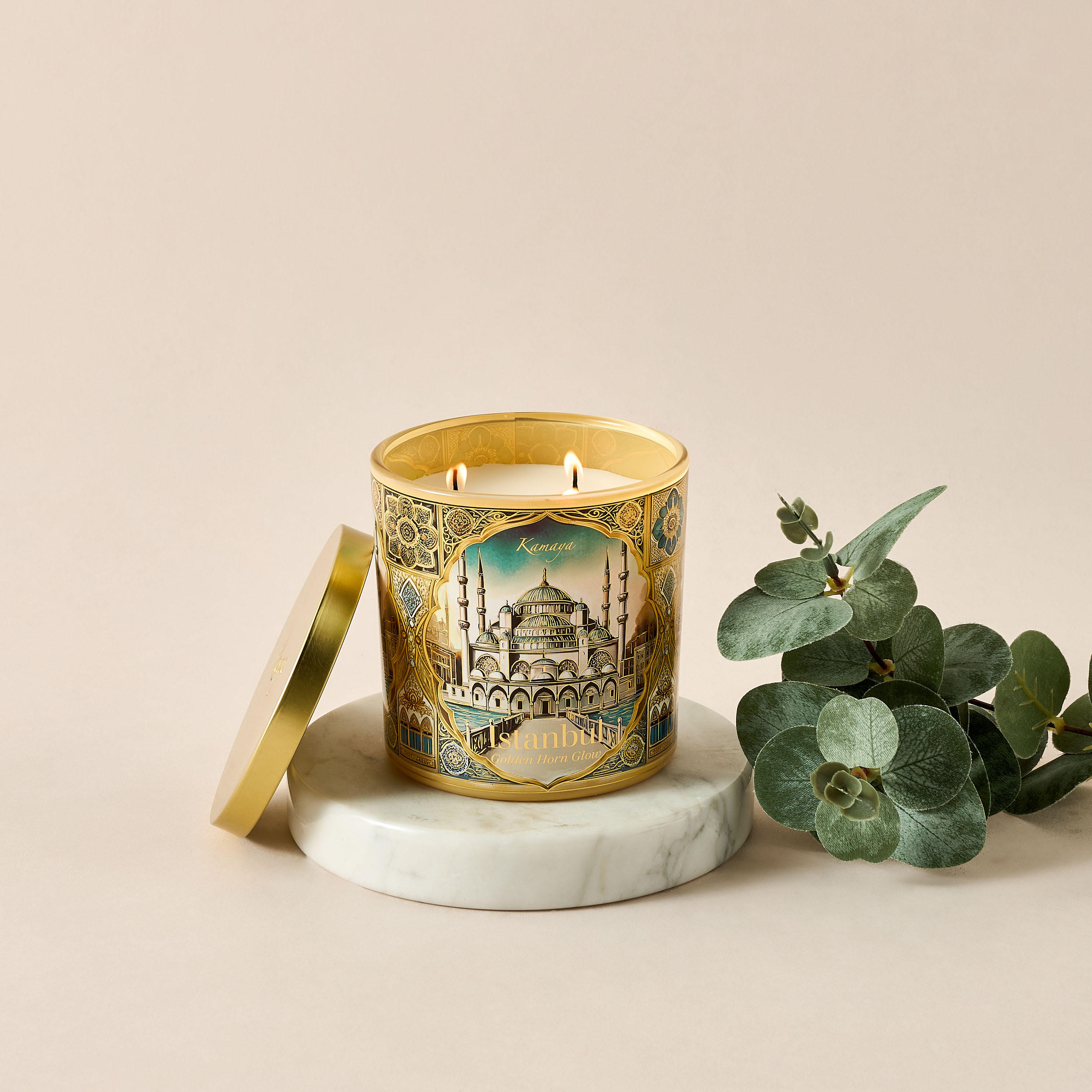 معطر غرف جولدن هورن جلو من كامايا - 400 جرام-household-homefragrance-candles-image-4