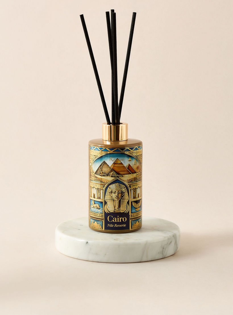 Kamaya Cairo Nile Reverie Scented Reed Diffuser Set - 200 ml-household-homefragrance-reeddiffusers-image-2