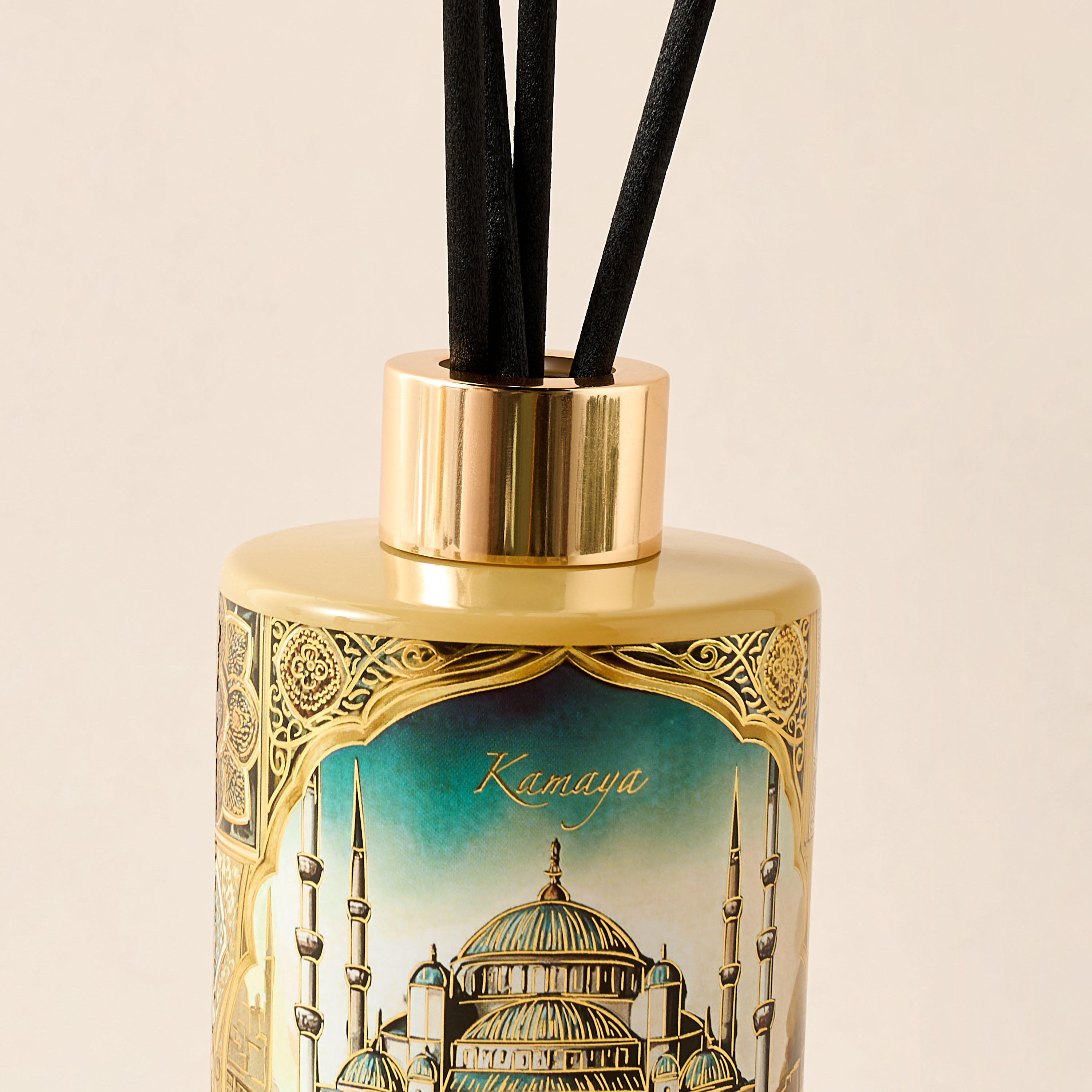 Kamaya Golden Horn Glow Scented Reed Diffuser Set - 200 ml-household-homefragrance-reeddiffusers-image-3