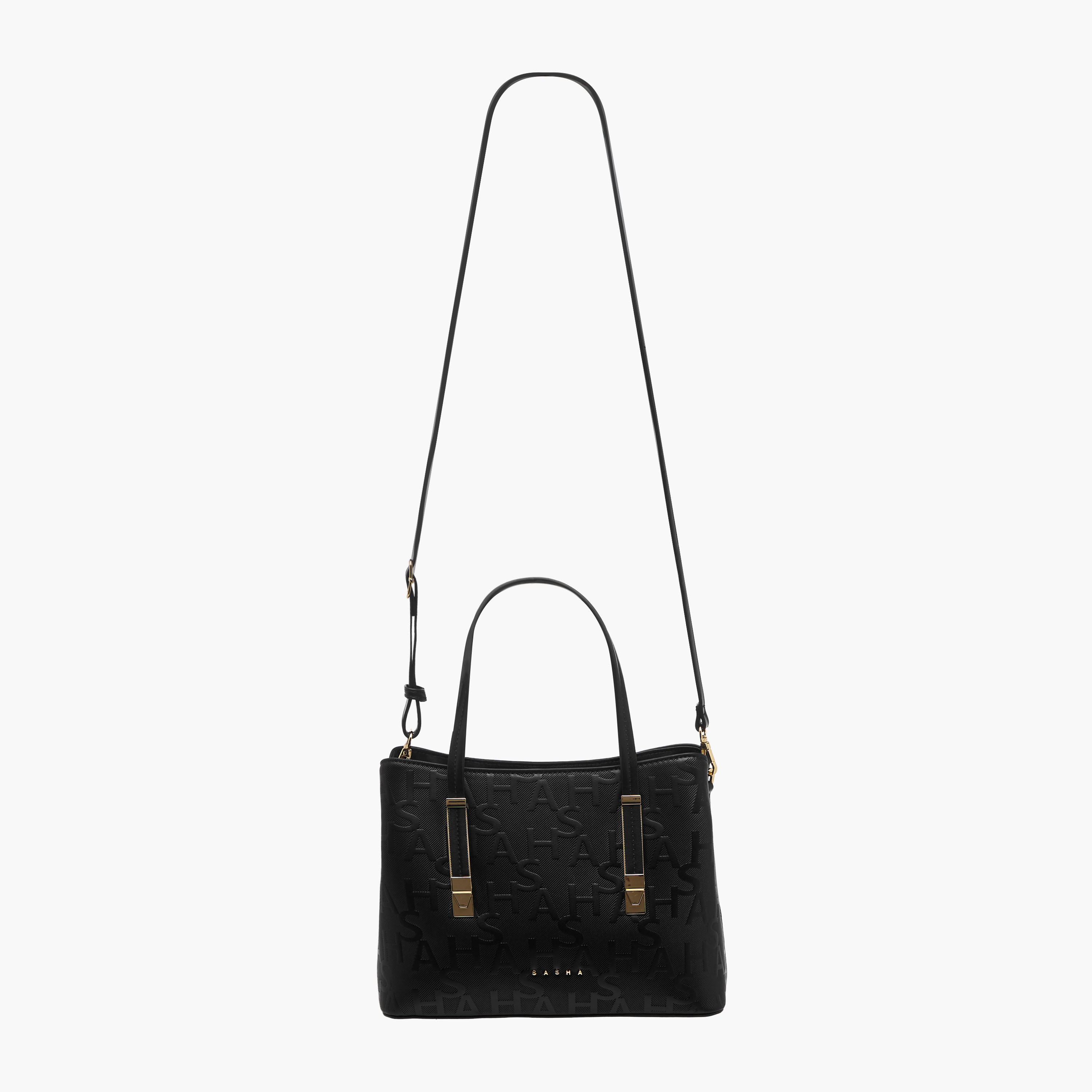Sasha Kodes Monogram Embossed Tote Bag with Detachable Strap-women-bagsandwallets-handbags-image-3