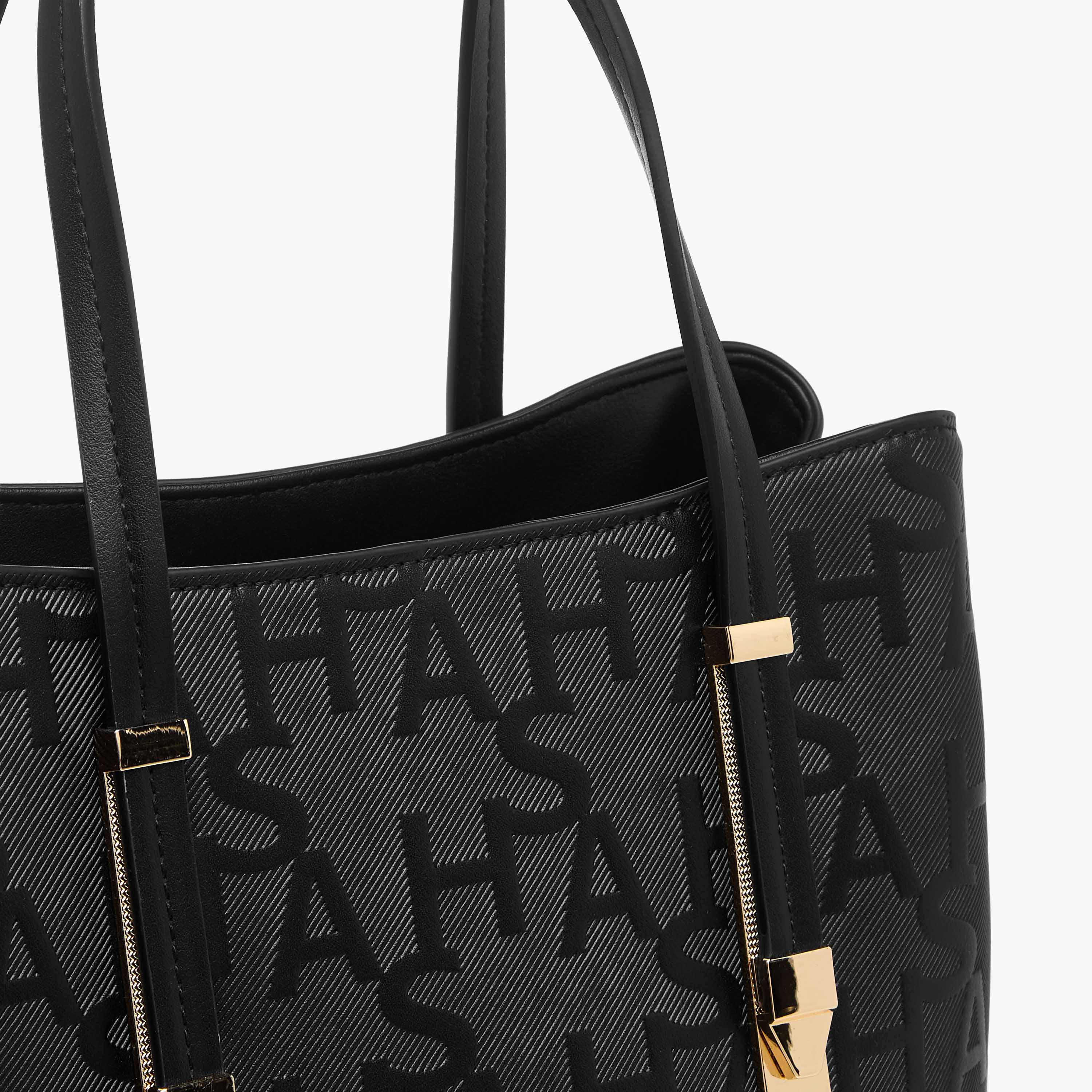 Sasha Kodes Monogram Embossed Tote Bag with Detachable Strap-women-bagsandwallets-handbags-image-5