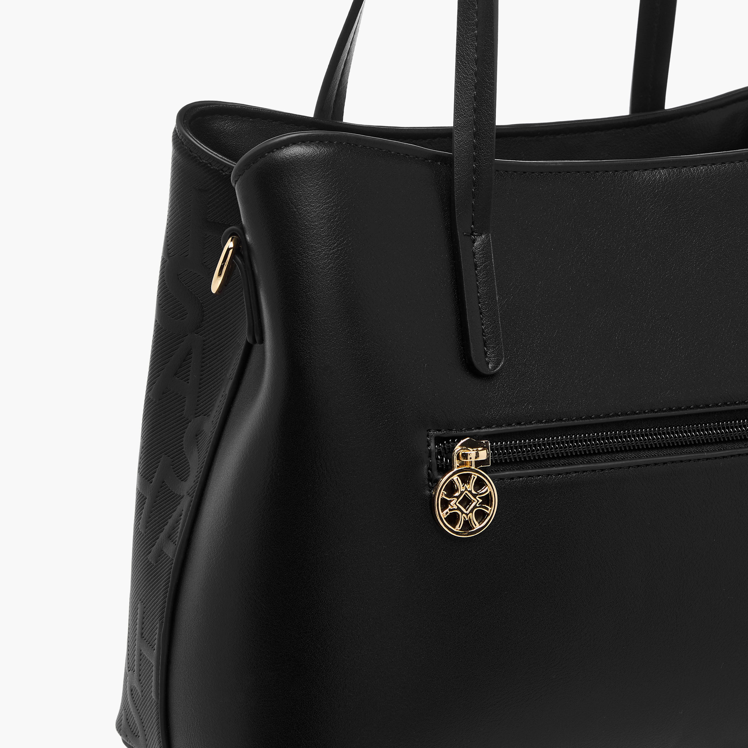 Sasha Kodes Monogram Embossed Tote Bag with Detachable Strap-women-bagsandwallets-handbags-image-6