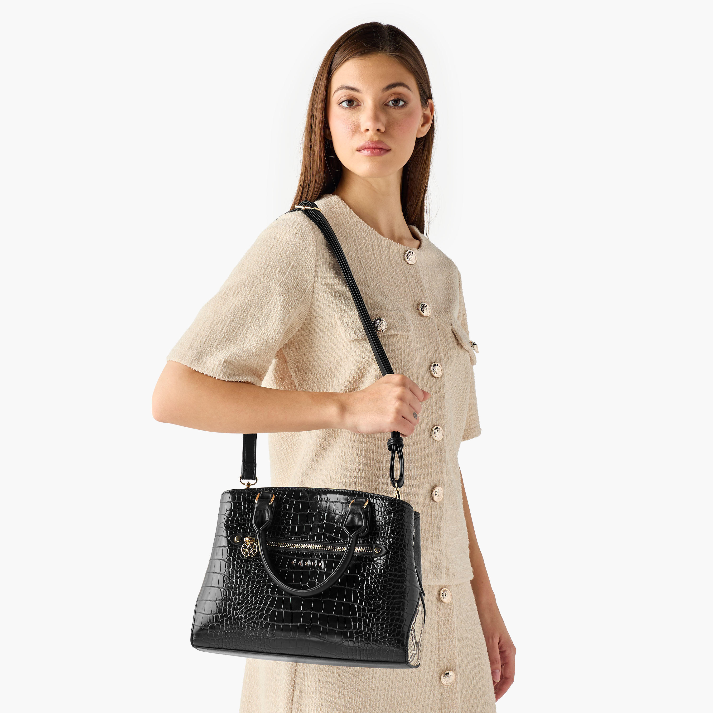 Sasha Kodes Animal Print Tote Bag with Double Handles-women-bagsandwallets-handbags-image-9