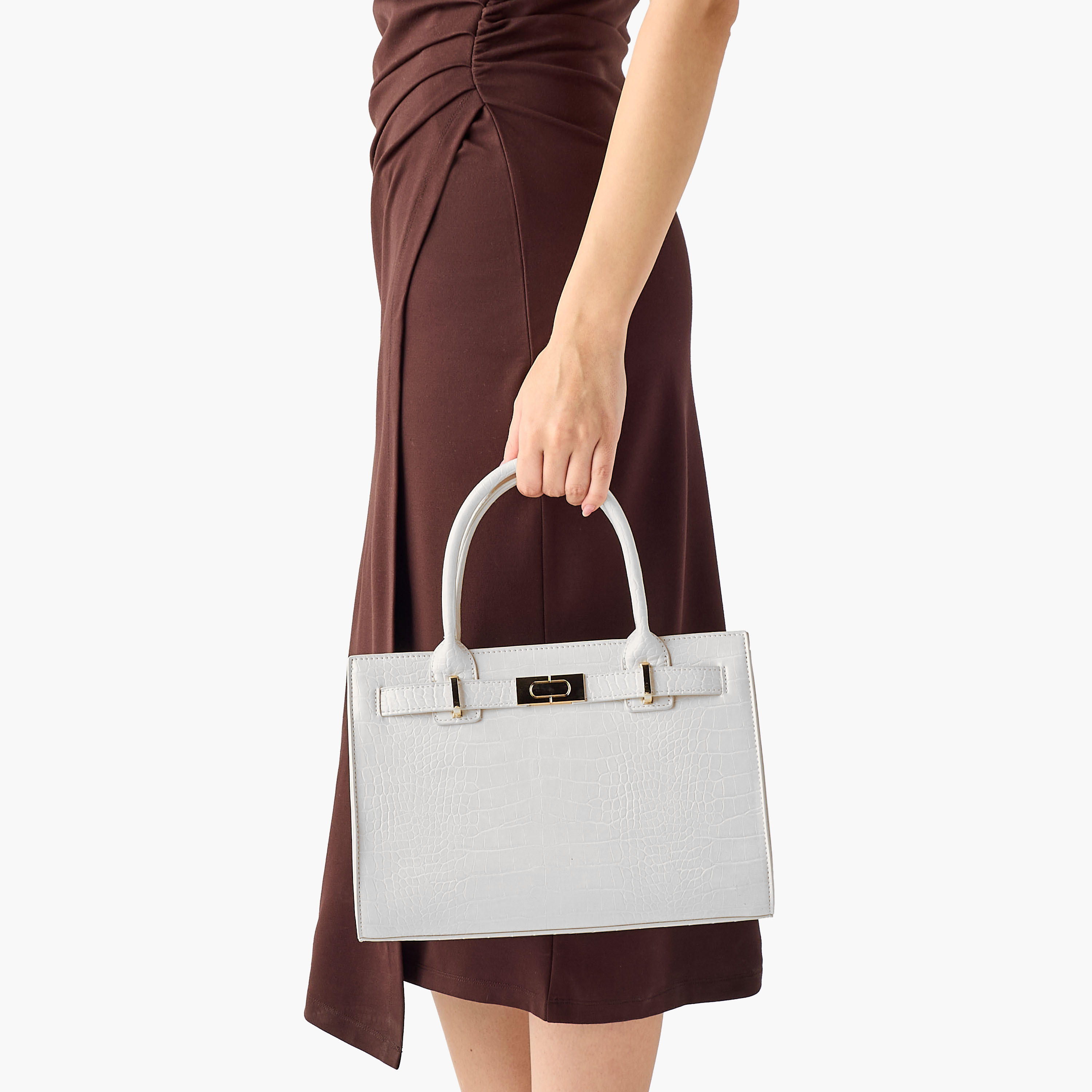 Sasha Kodes Textured Tote Bag with Adjustable Strap-women-bagsandwallets-handbags-image-2